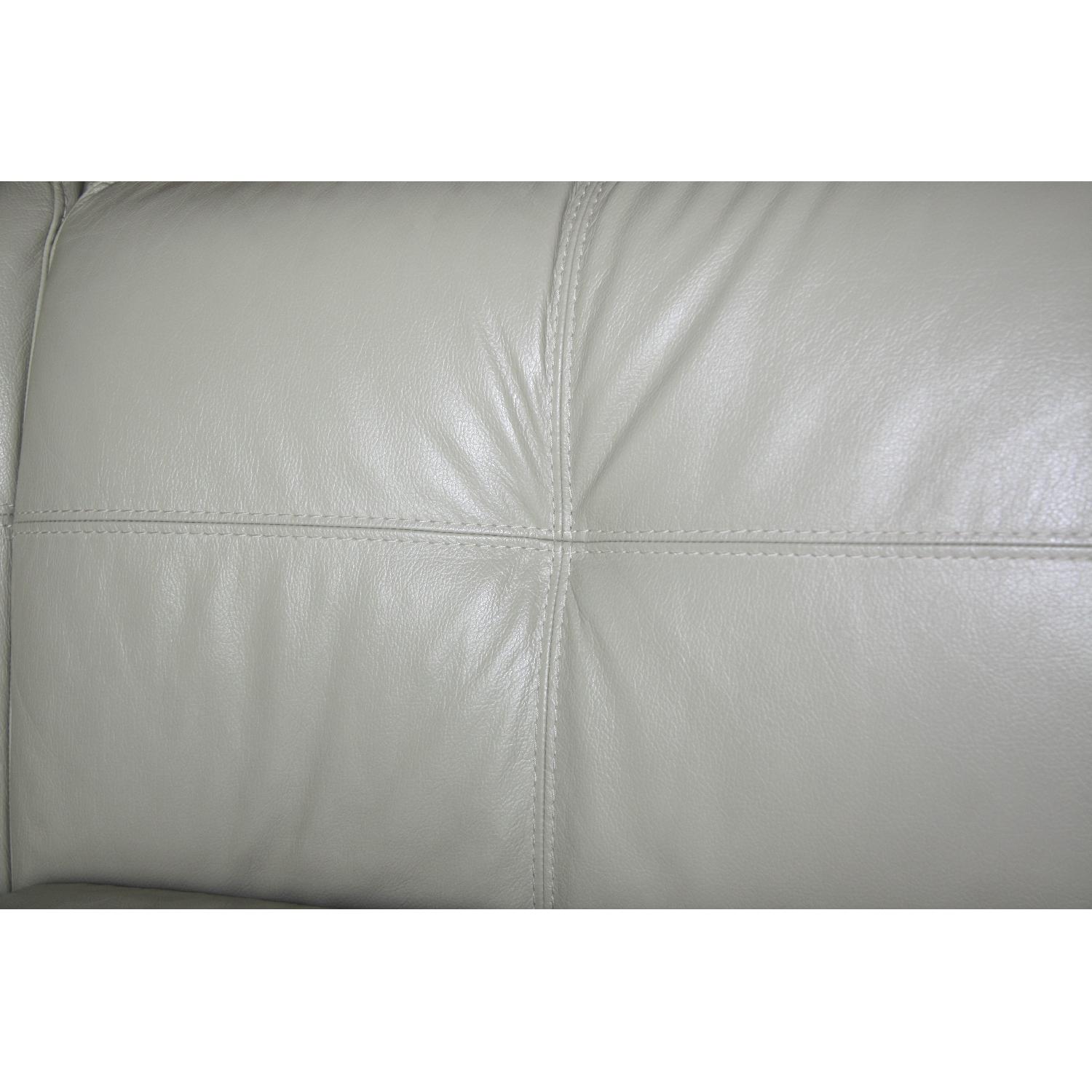 Leather Sectional Sofa in Olive Color - image-5