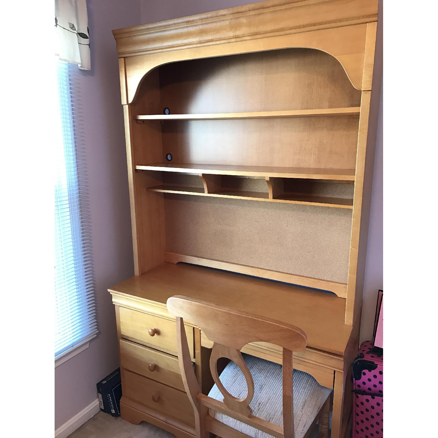 Stanley Young America Desk w/ Hutch & Chair - image-2