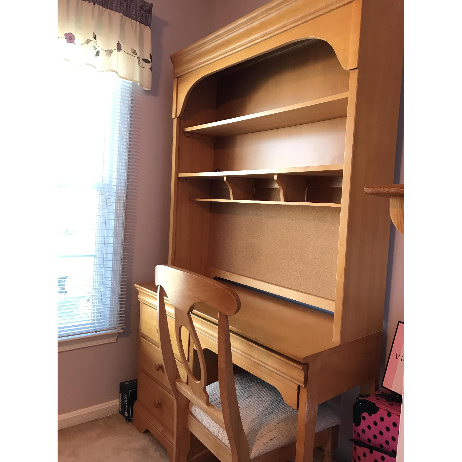 Stanley Young America Desk w/ Hutch & Chair - image-3