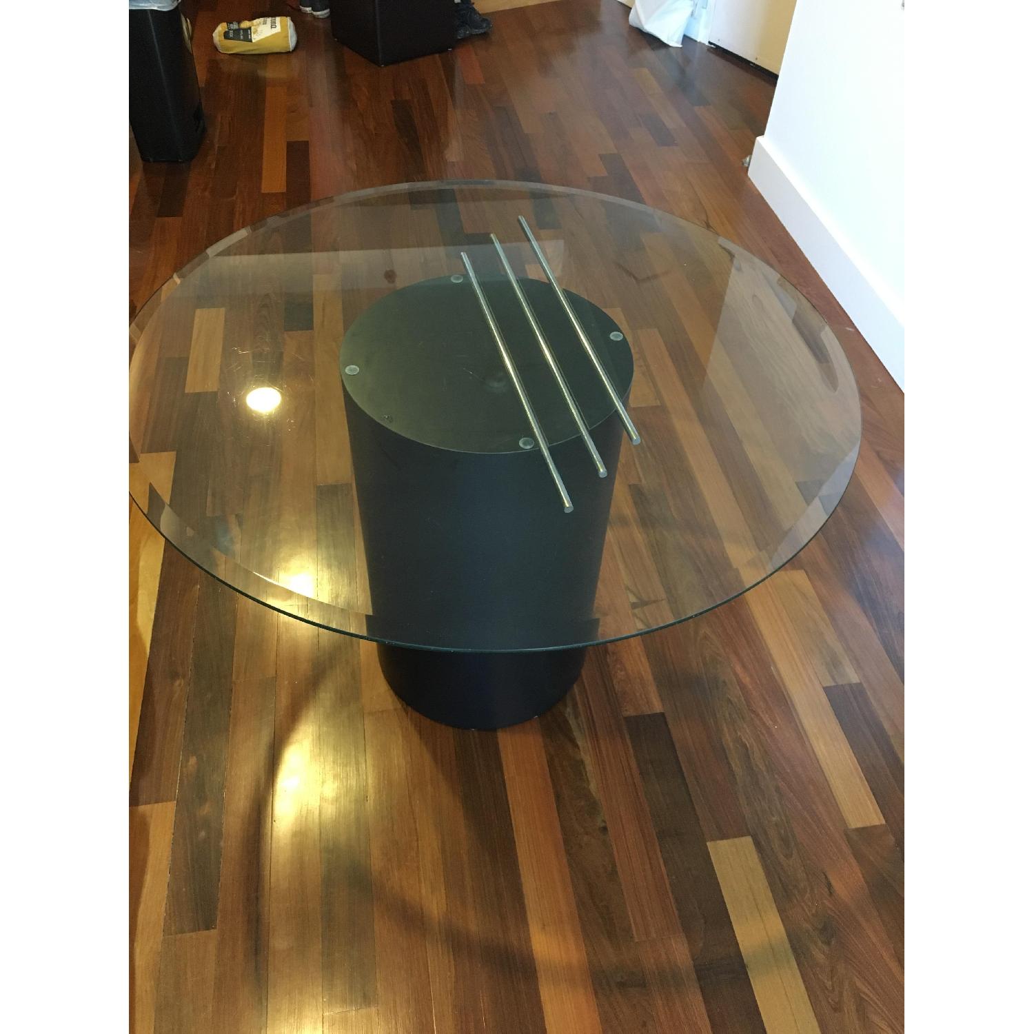 Bauhaus Inspired Glass Top Dining Table - image-3