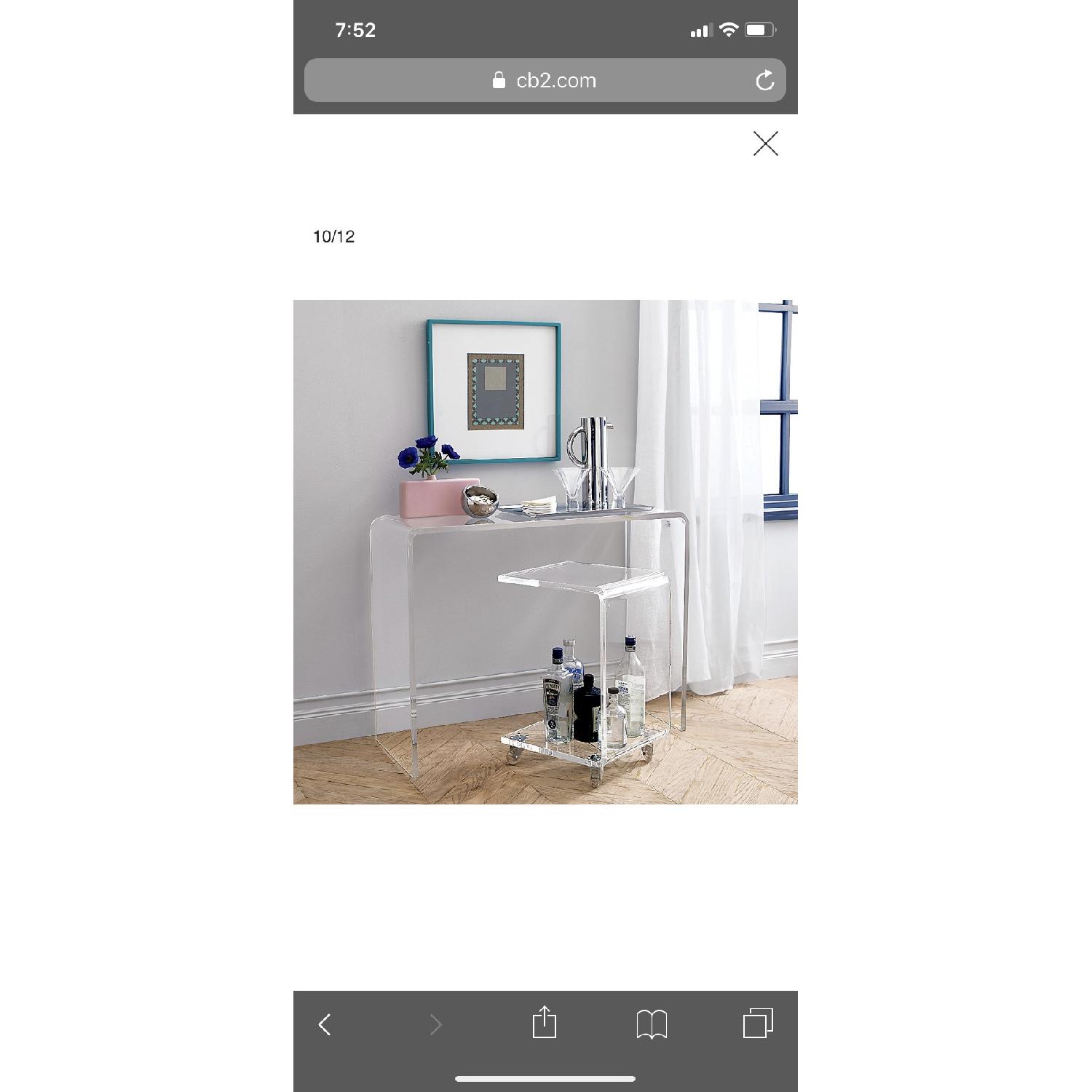 CB2 Acrylic Console Table - image-4