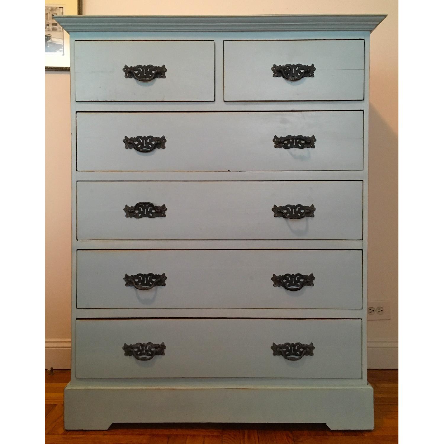 Nadeau Rustic Light Blue 6-Drawer Dresser - image-1