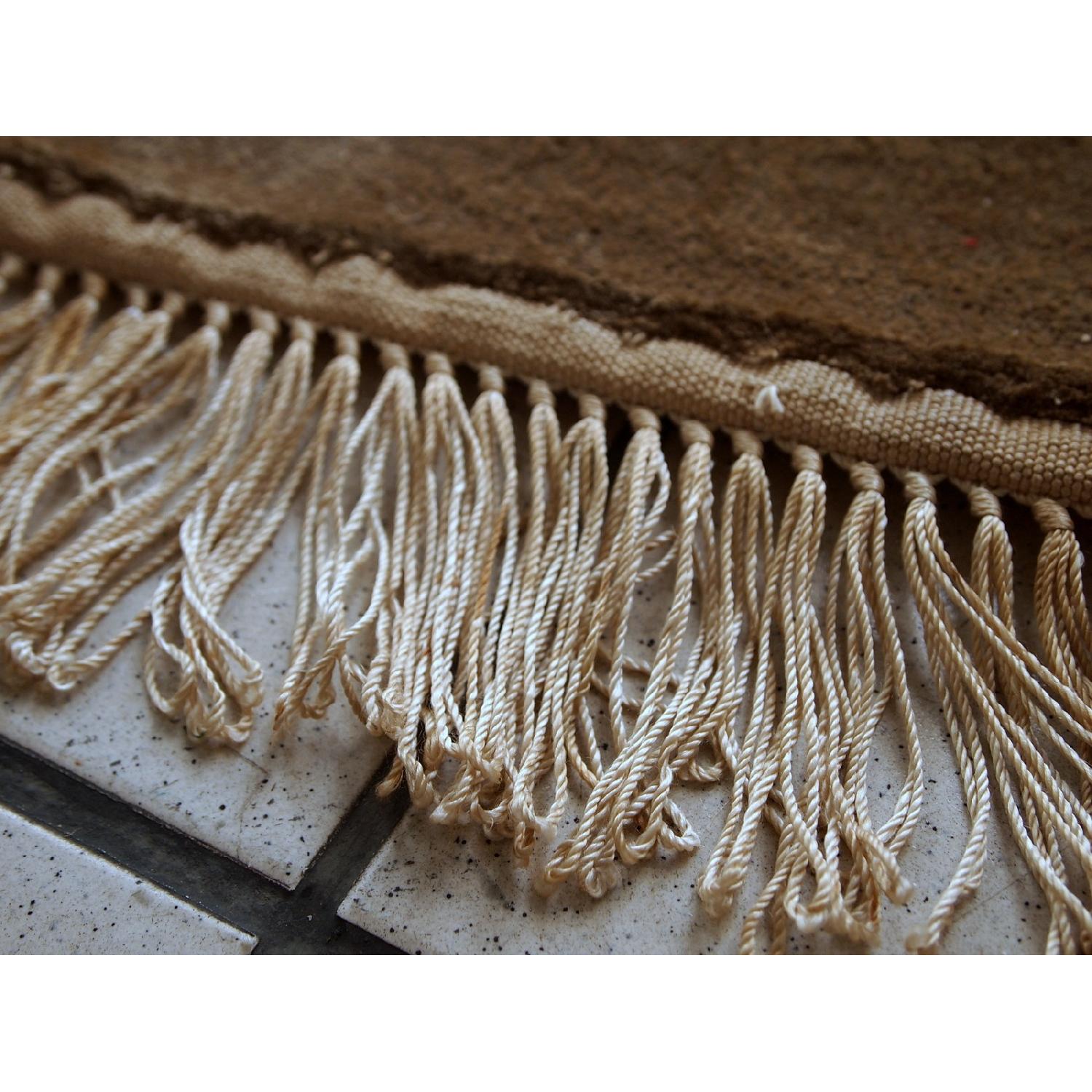 Vintage Handmade Art Deco Chinese Silk Rug - image-1