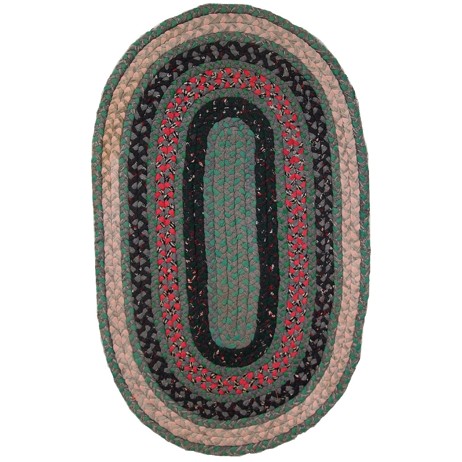 Antique Handmade American Braided Rug AptDeco