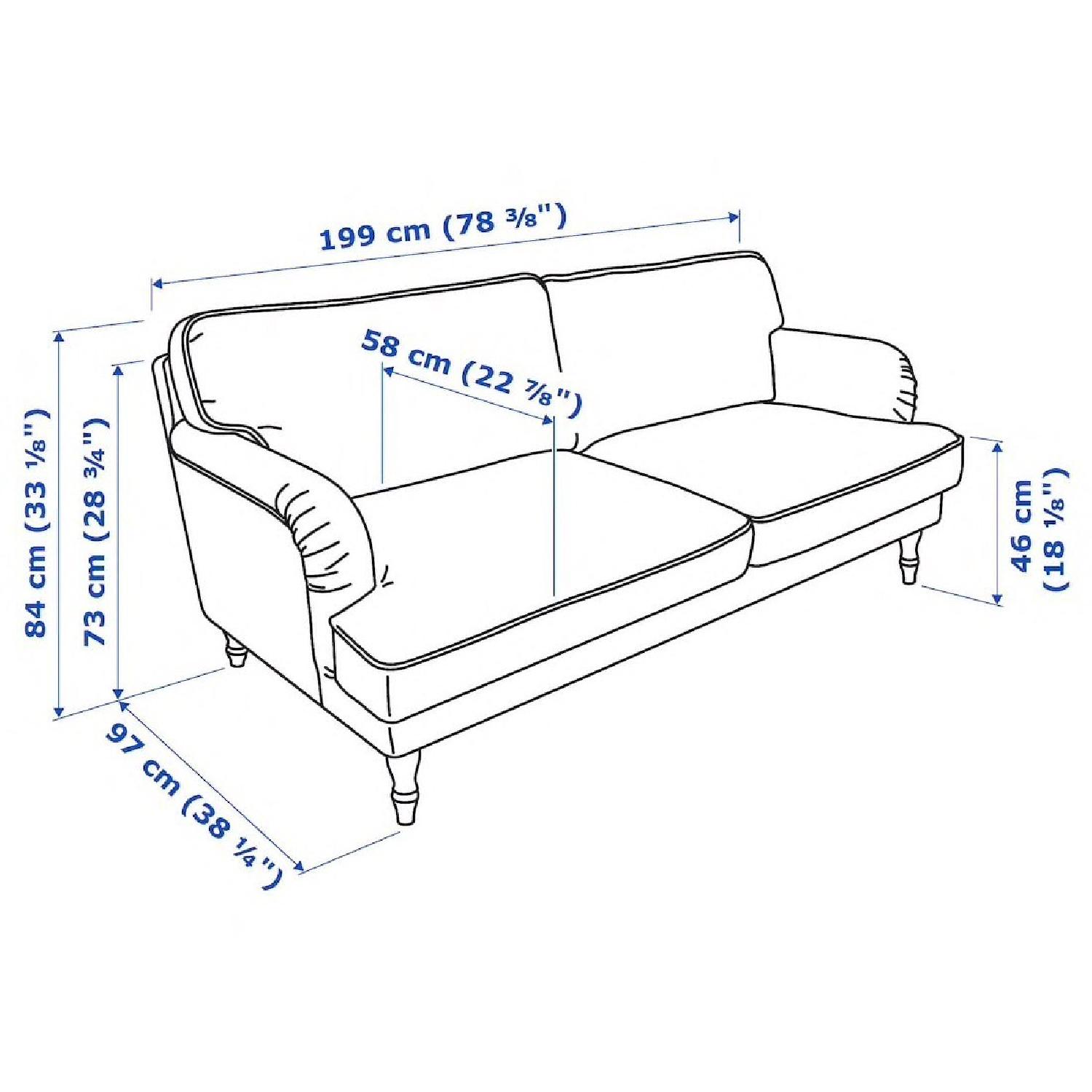 Ikea Stocksund Loveseat & Ottoman - image-2