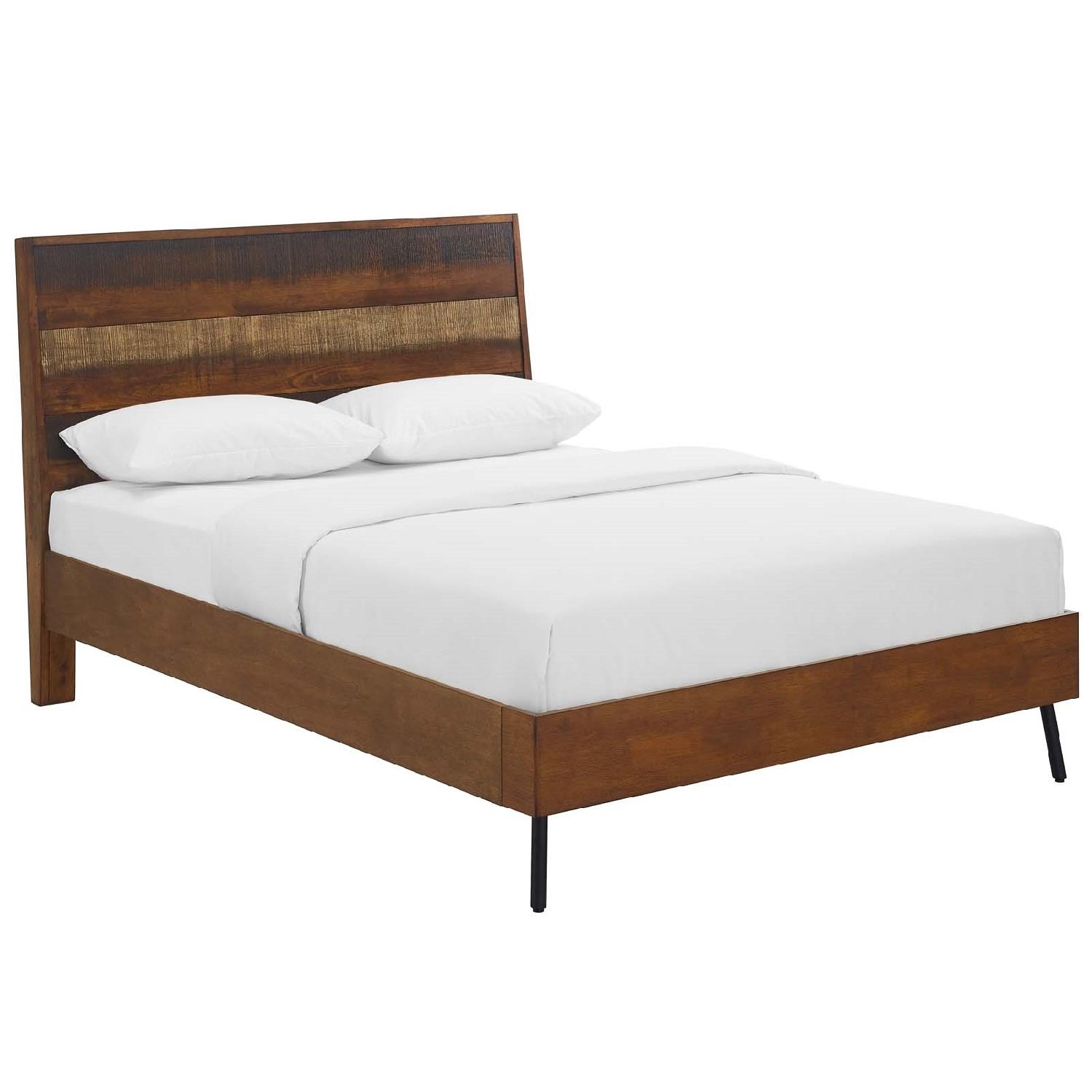Rustic Queen Size Bed Frame - image-4