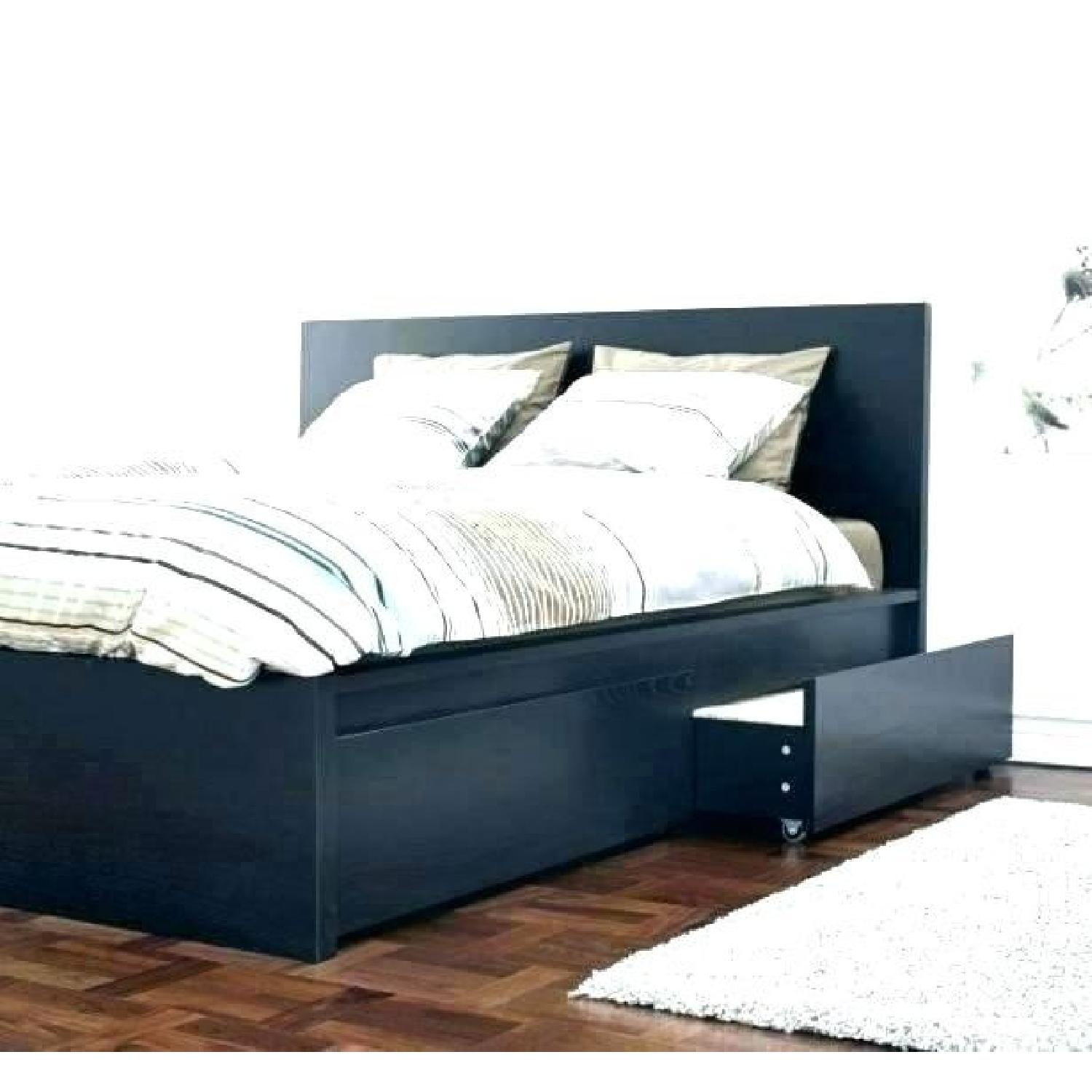 Ikea Hemnes Queen Bed Frame w/ 2 Storage Drawers AptDeco