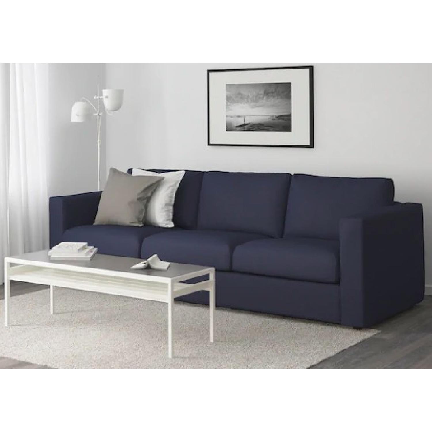 Ikea Vimle Dark Blue 3 Seater Sofa - AptDeco