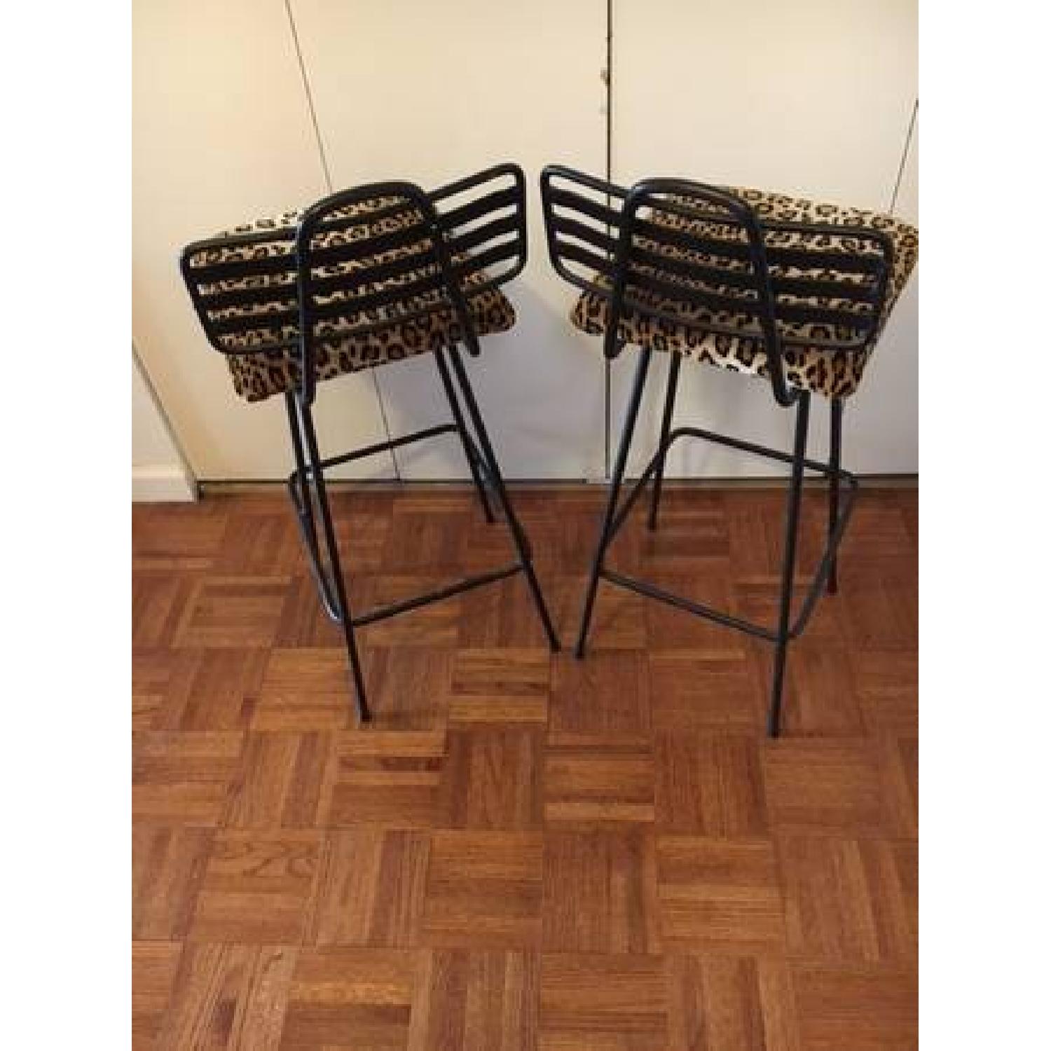 1950s Vintage Mid-Century Wrought Iron Bar Stools - image-3