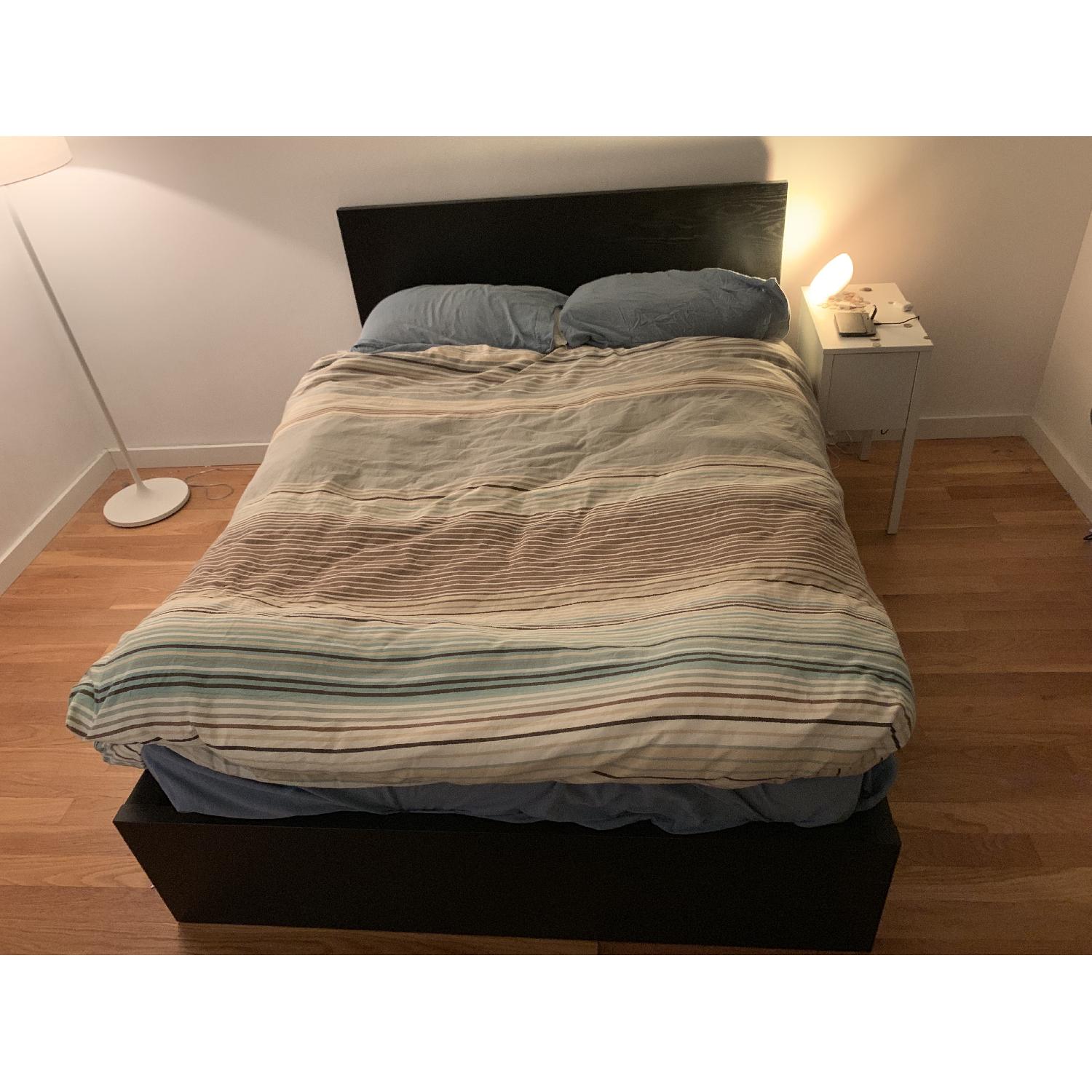 Ikea Malm Full Size Bed Frame w/ Luroy Slats AptDeco