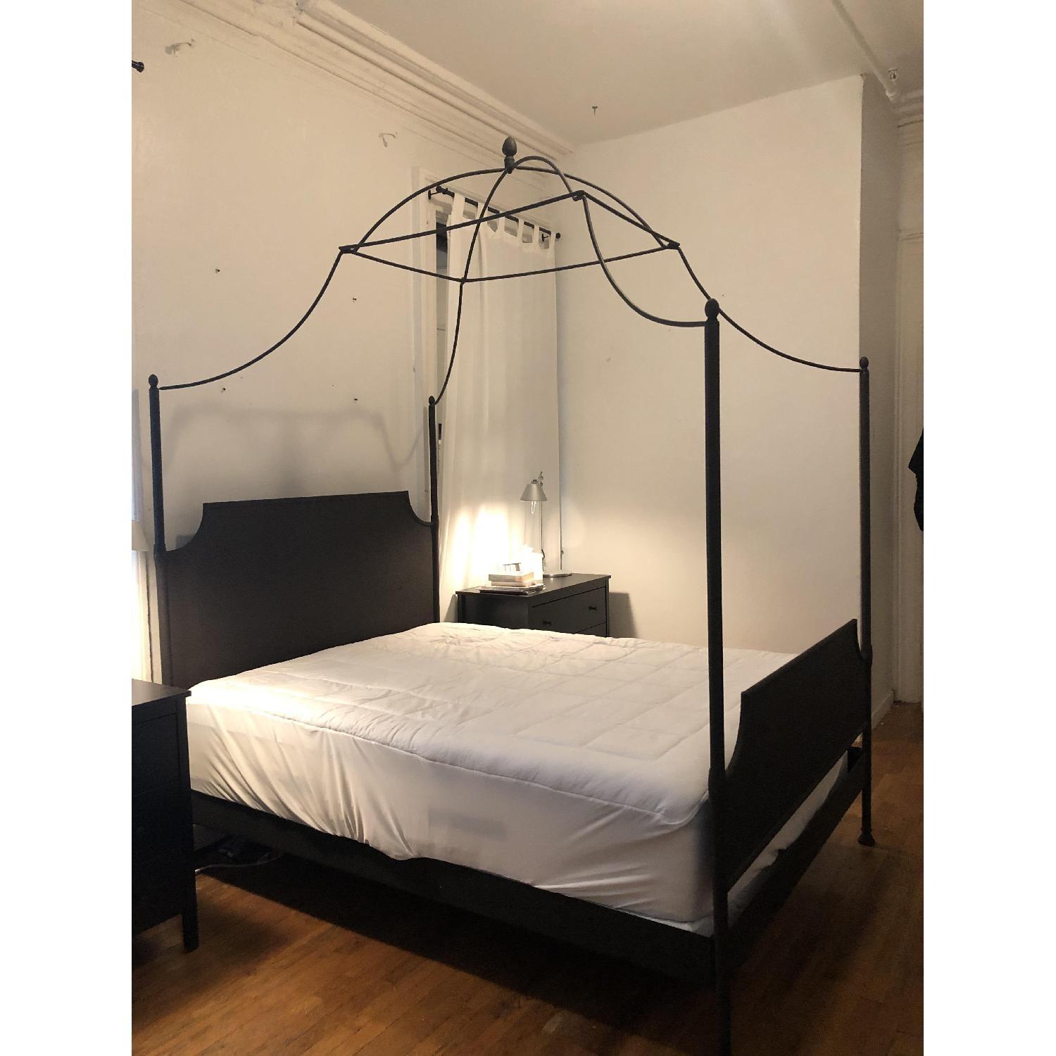 Restoration Hardware 19th Century Campaign Iron Canopy Bed - image-1