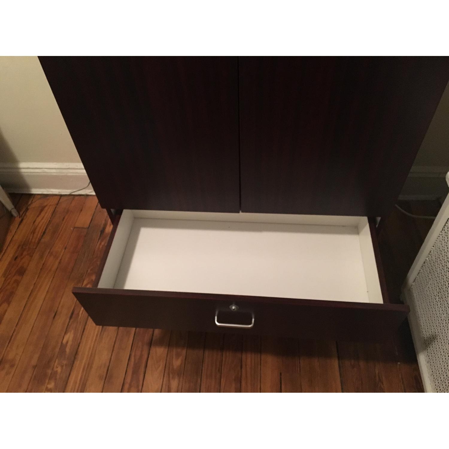 Brown Wardrobe/Armoire w/ Mirror Inside - image-3