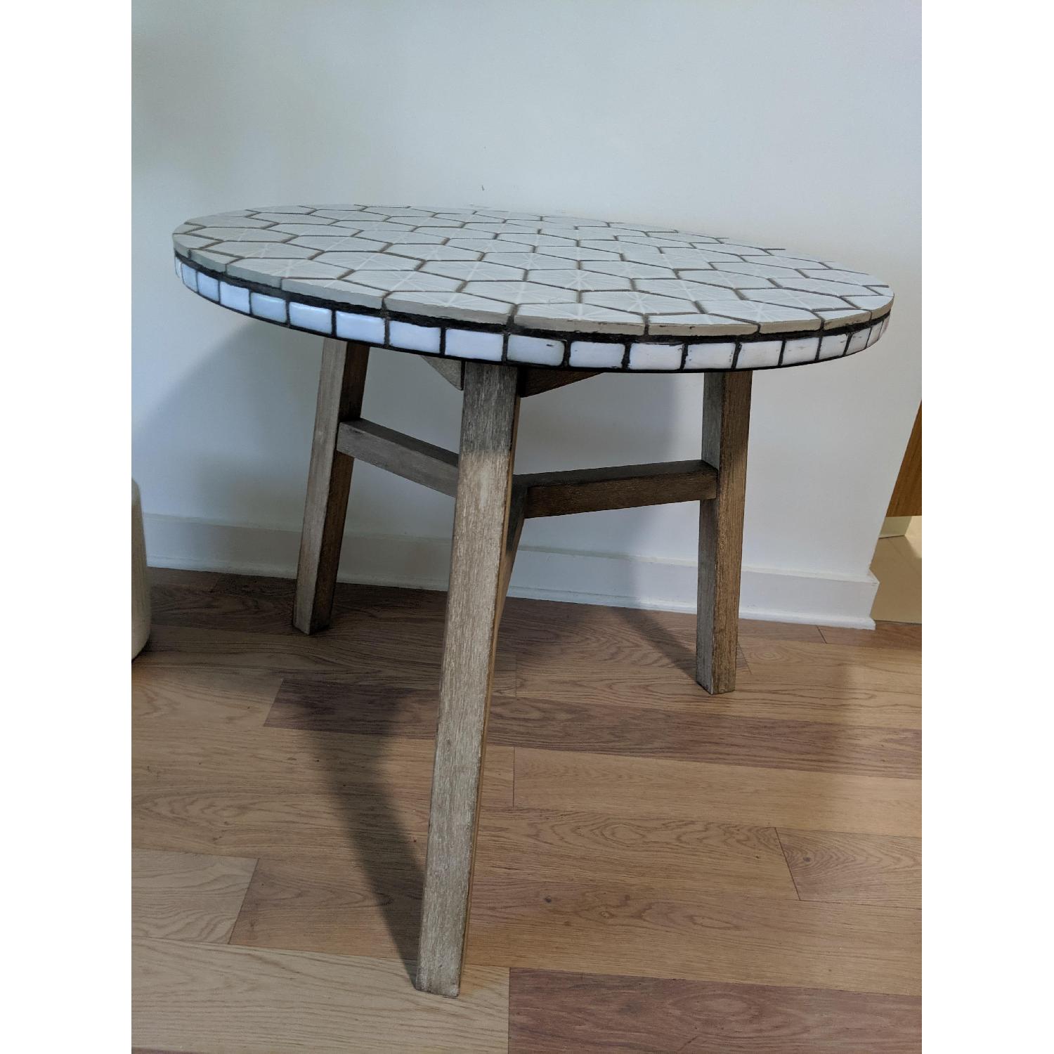West Elm Mosaic Outdoor Bistro Table w/ Tile Top - image-5