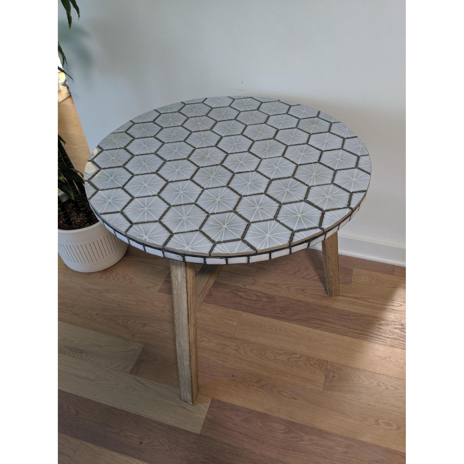 West Elm Mosaic Outdoor Bistro Table w/ Tile Top - image-6