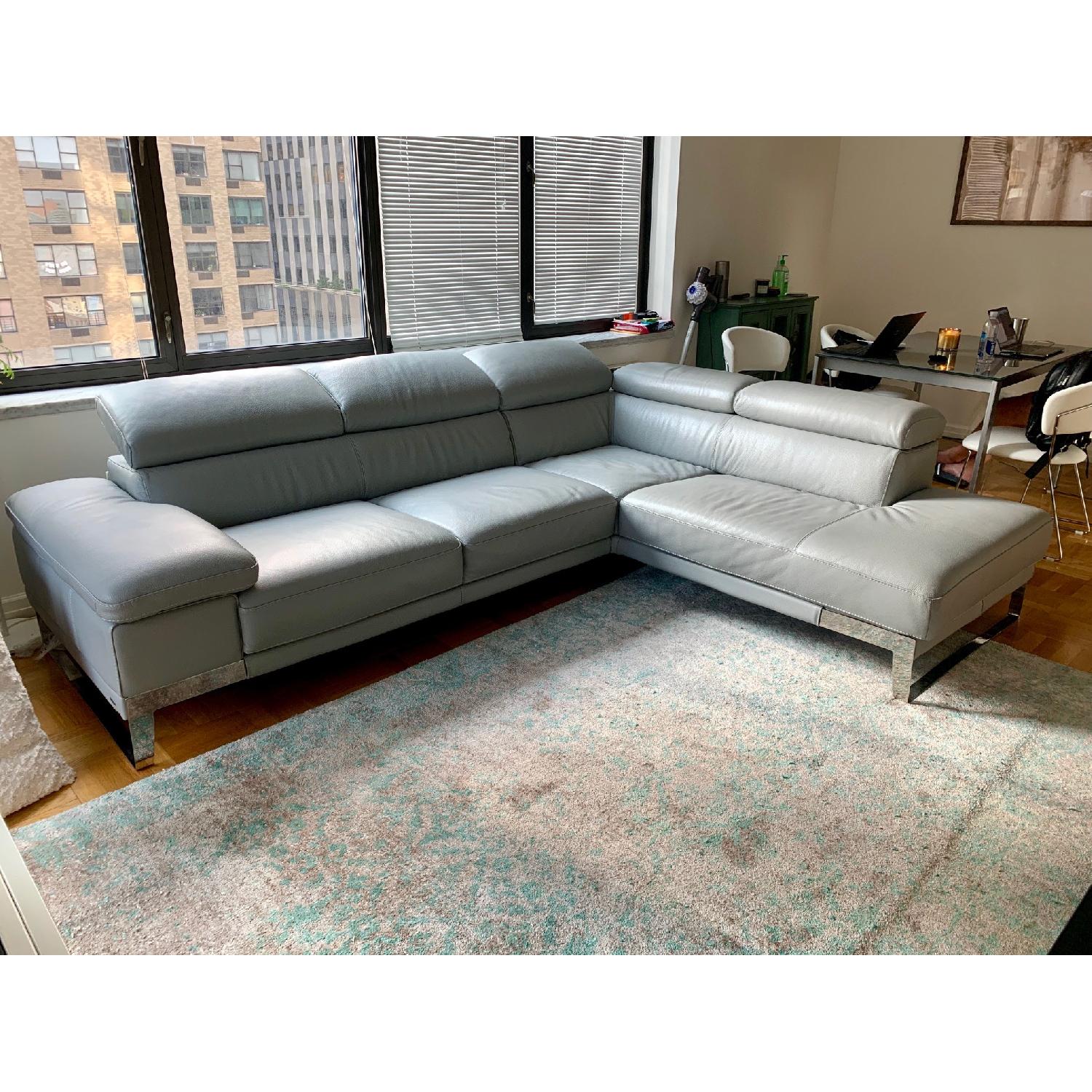 Giuseppe & Giuseppe Italian Leather Sectional Sofa - image-1