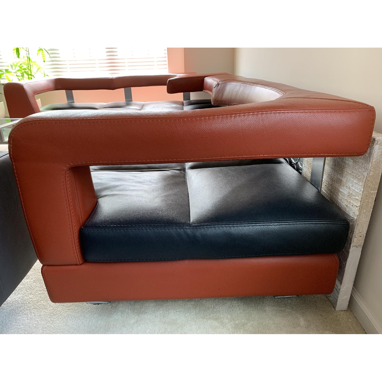 Formenti Italian Wave Leather Sectional Sofa - image-1