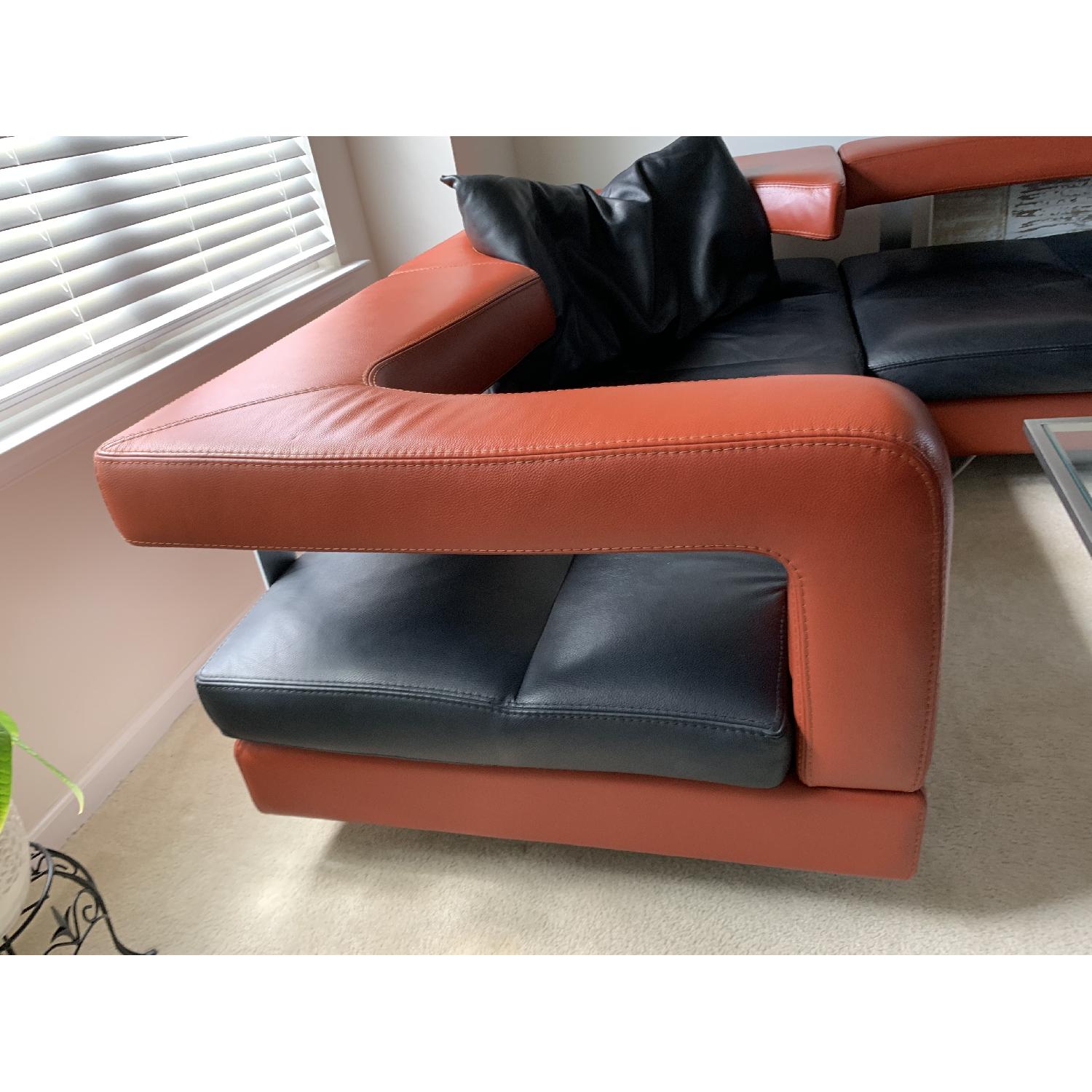 Formenti Italian Wave Leather Sectional Sofa - image-3