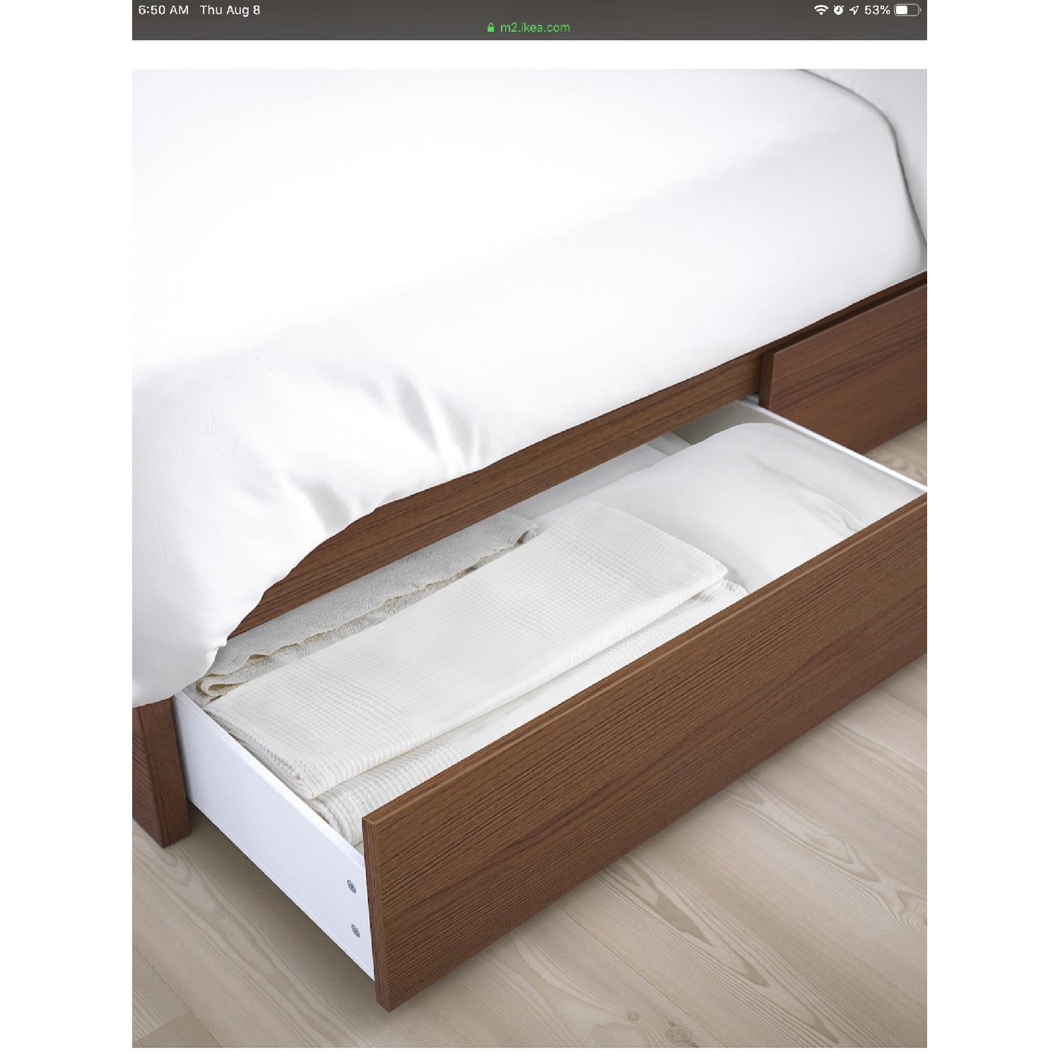 Ikea Malm High Bed Frame W 4 Storage Drawers Aptdeco