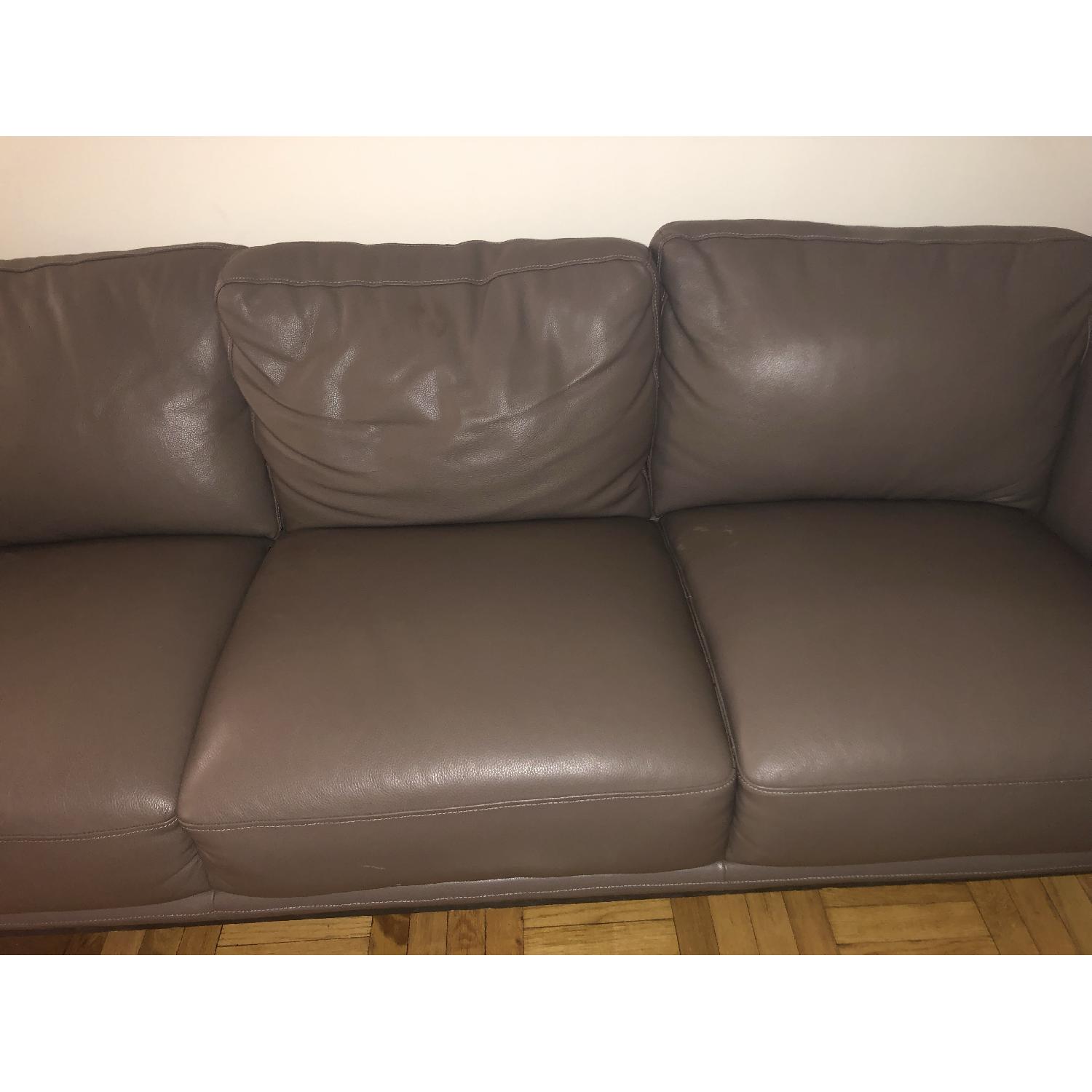 Macy's Leather 3 Seater Sofa - image-3
