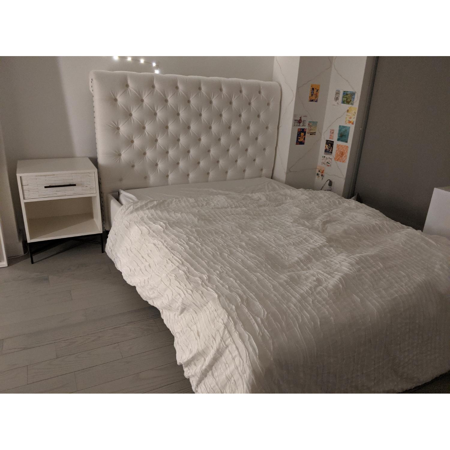 Pottery Barn Chesterfield Tufted Upholstered Queen Bed - image-1