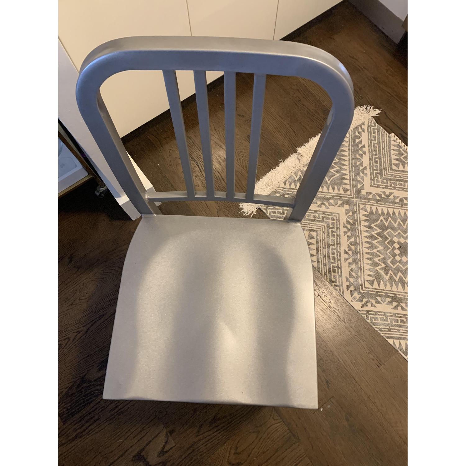 Silver Metal Dining Chairs - image-2