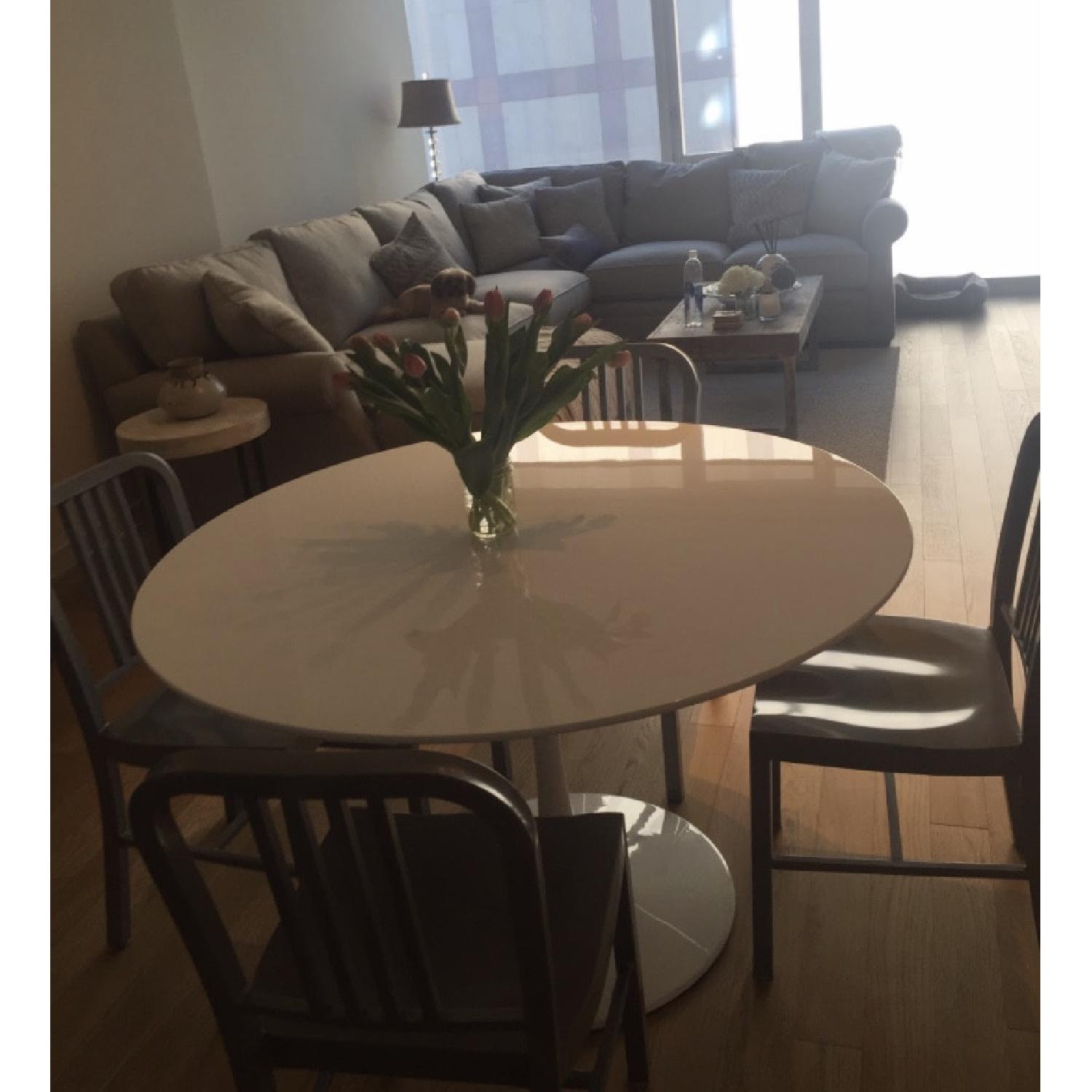 Silver Metal Dining Chairs - image-3