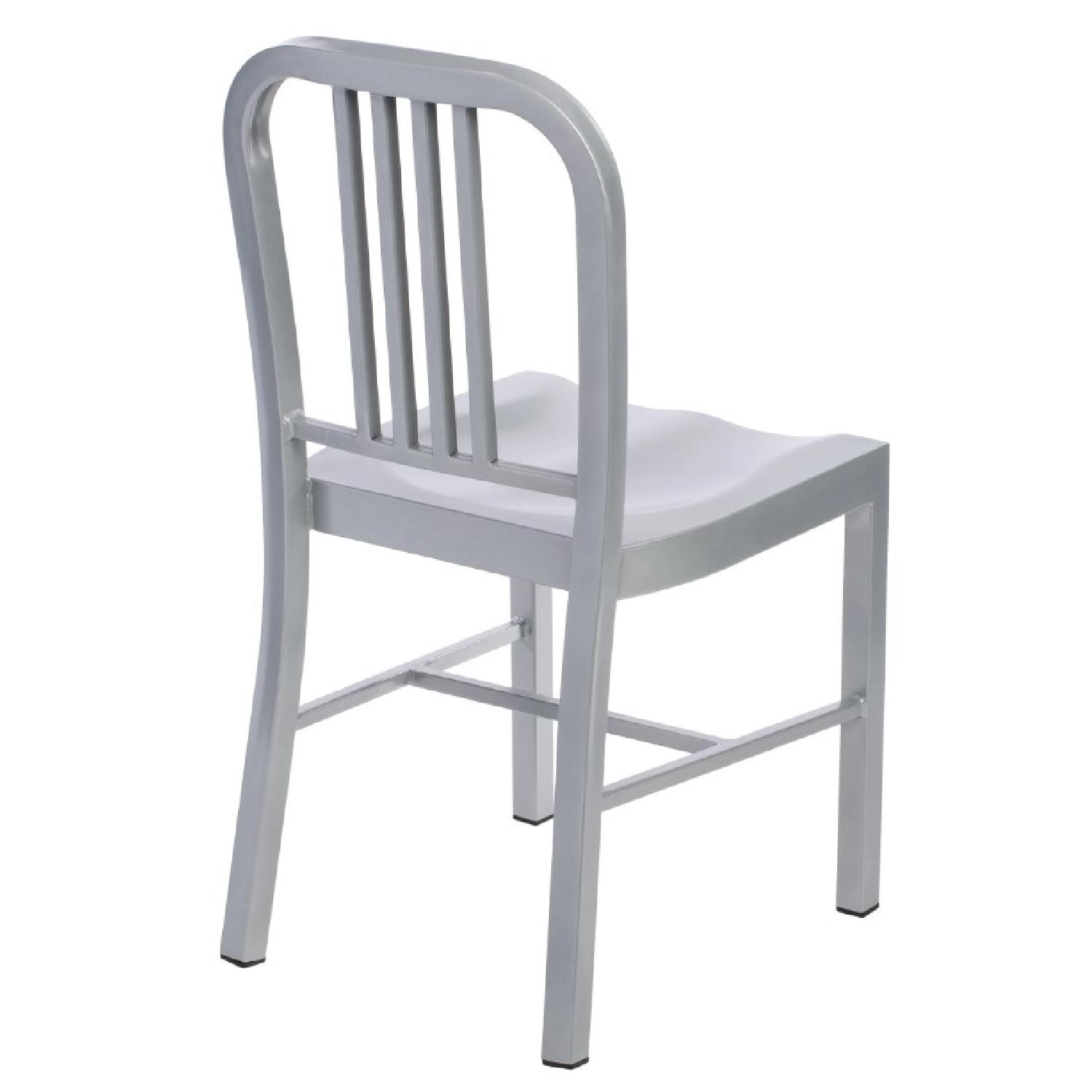 Silver Metal Dining Chairs AptDeco