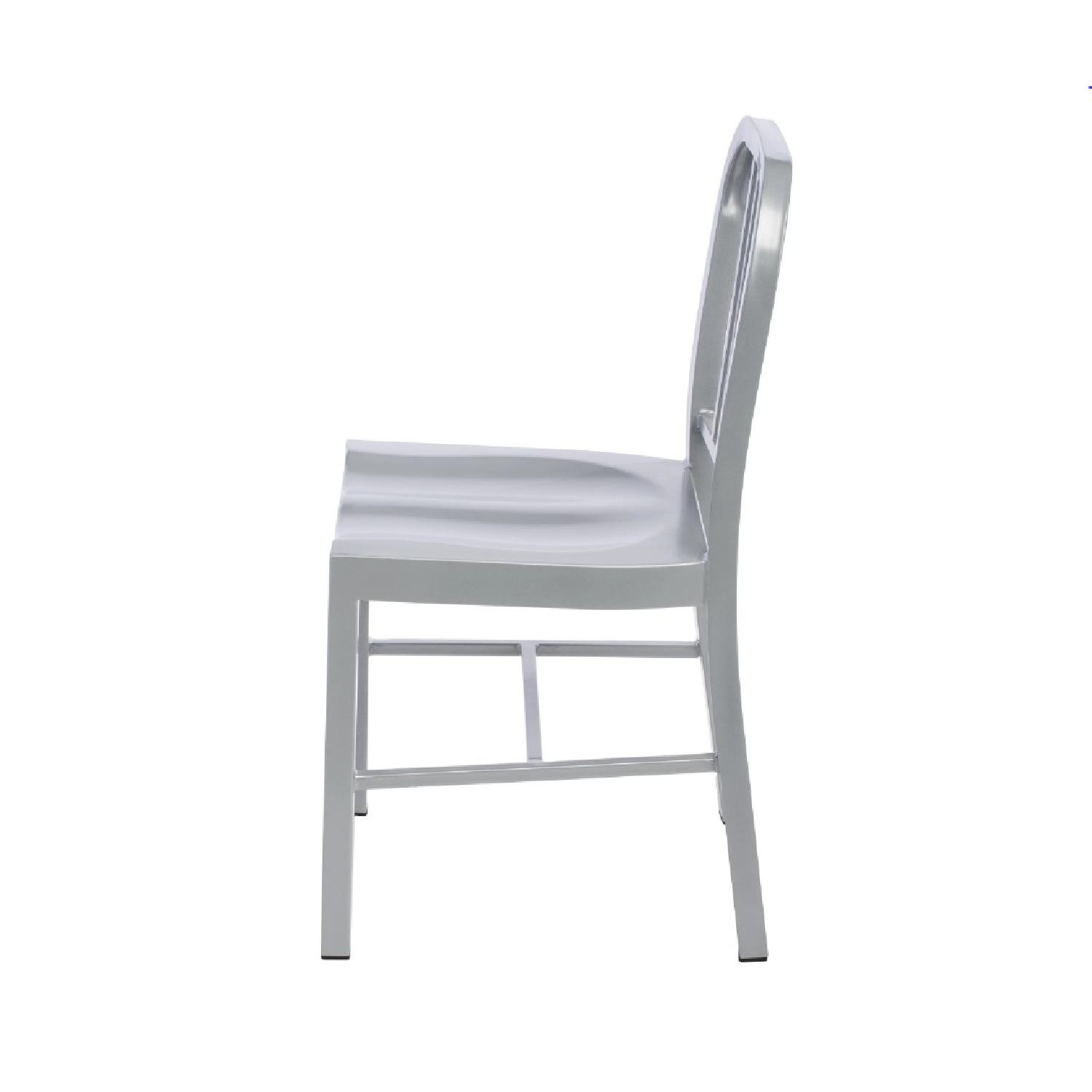 Silver Metal Dining Chairs - image-7
