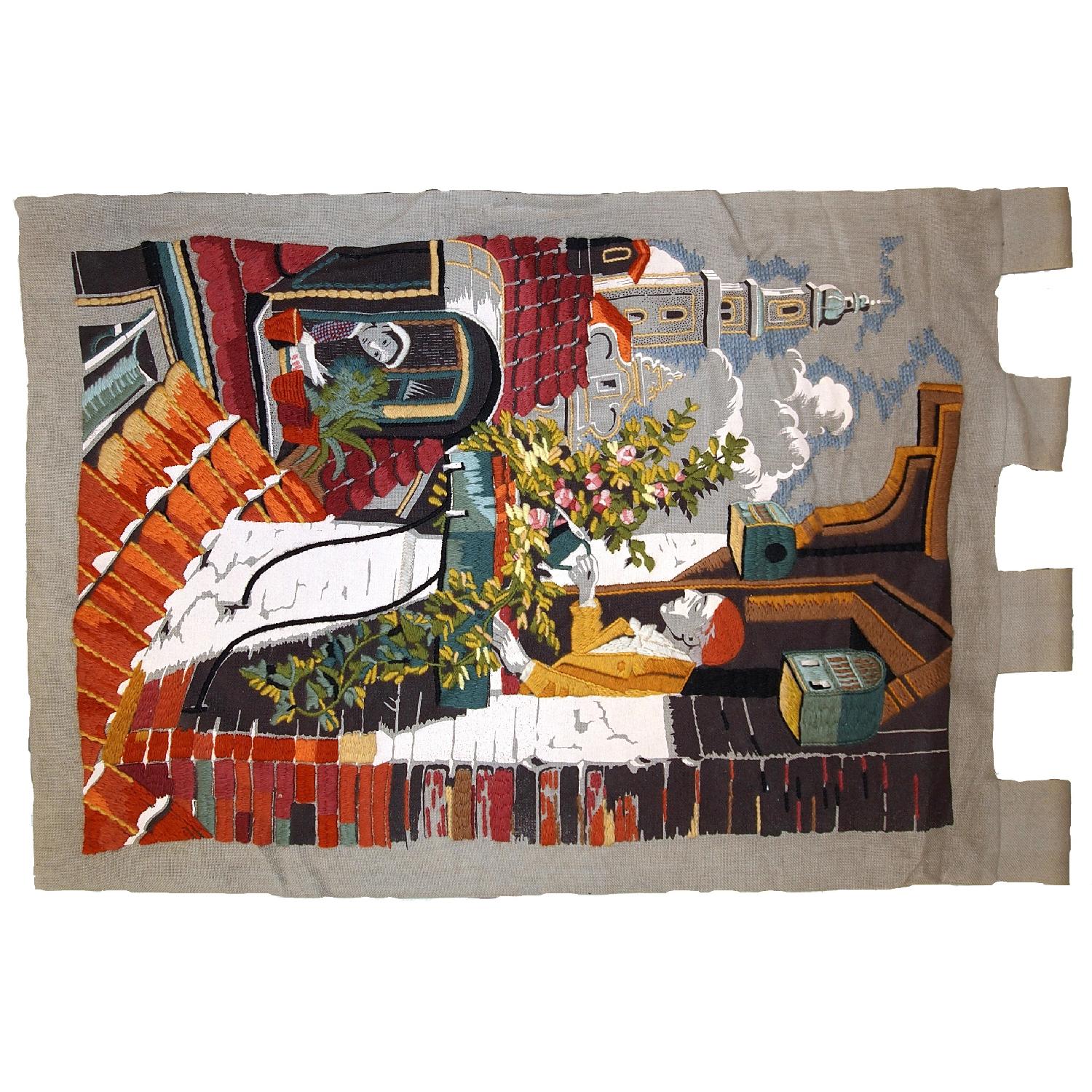 Handmade Vintage European Tapestry - image-7