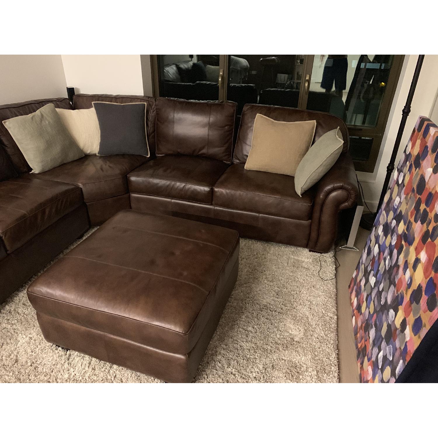 Raymour Flanigan L Shaped Leather Sectional Sofa Aptdeco