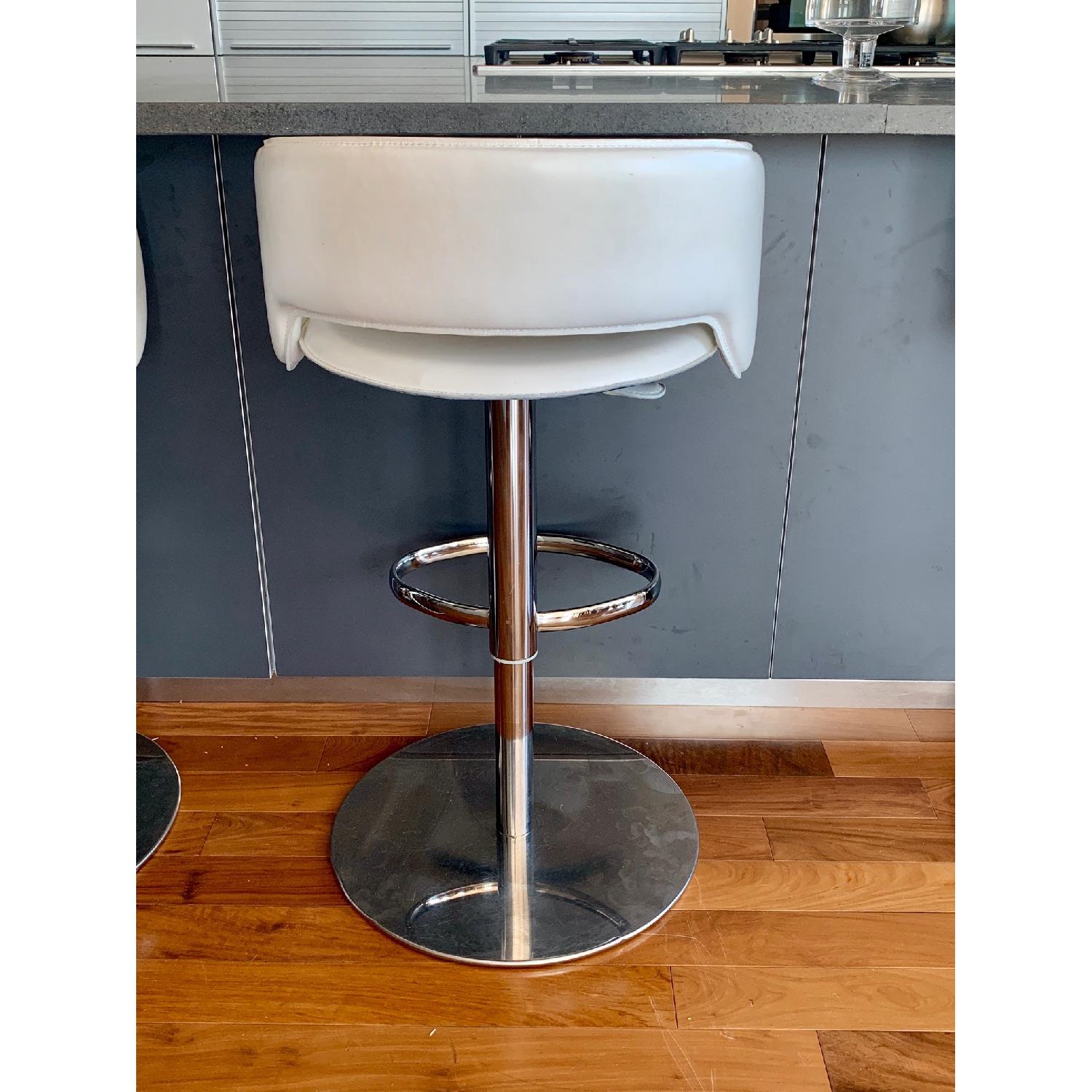 Frontgate Adjustable Leather Bar Stools AptDeco