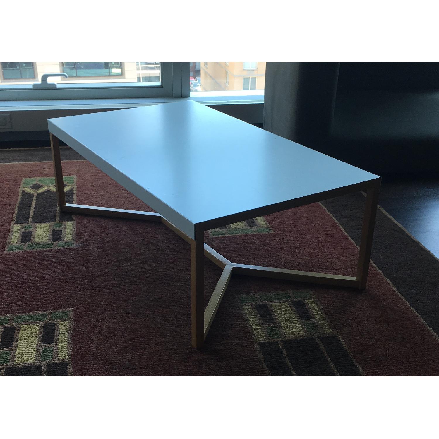 EQ3 Trivia White Coffee Table w/ Tray Top - image-3