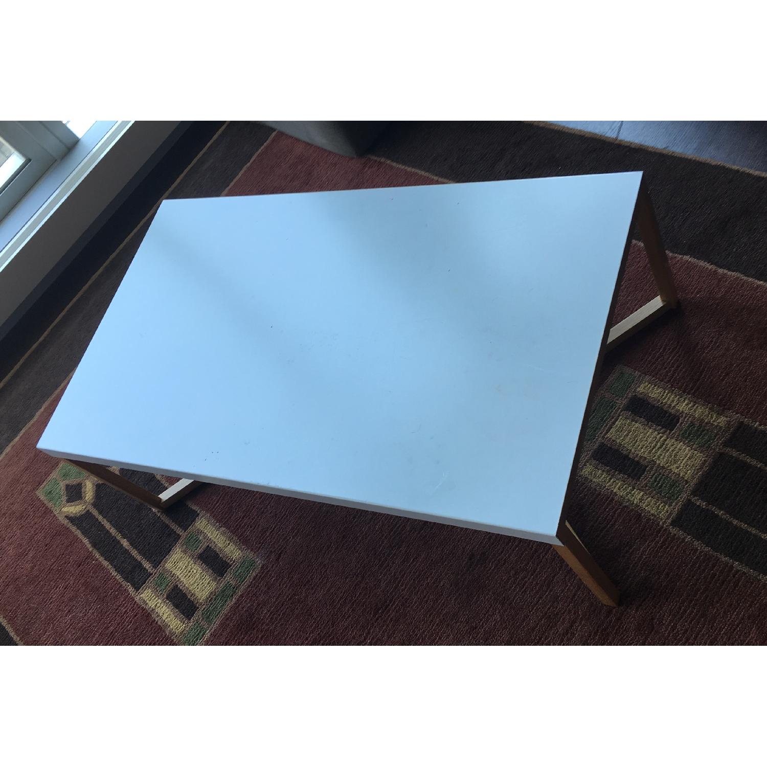EQ3 Trivia White Coffee Table w/ Tray Top - image-4