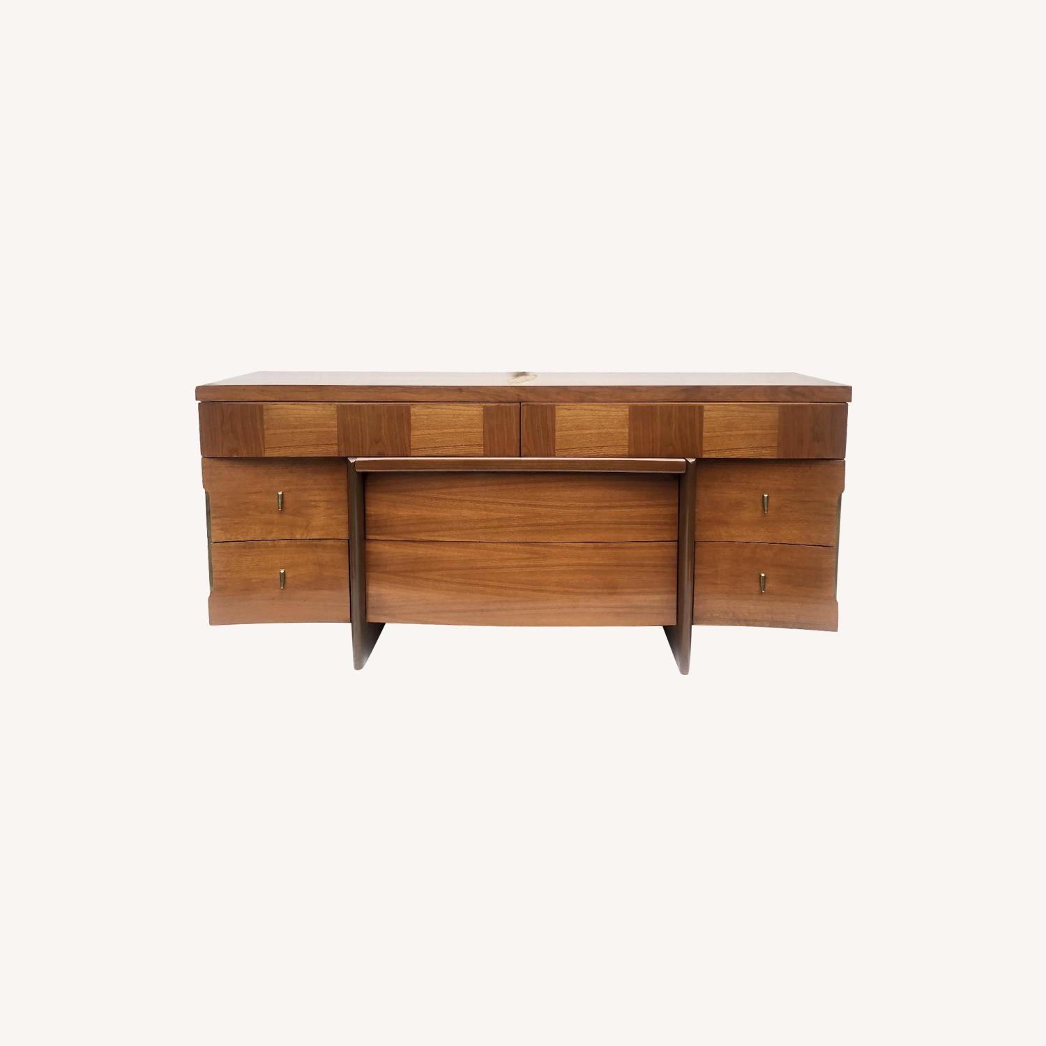 Mid-Century Modern Curved Front Dresser - image-0