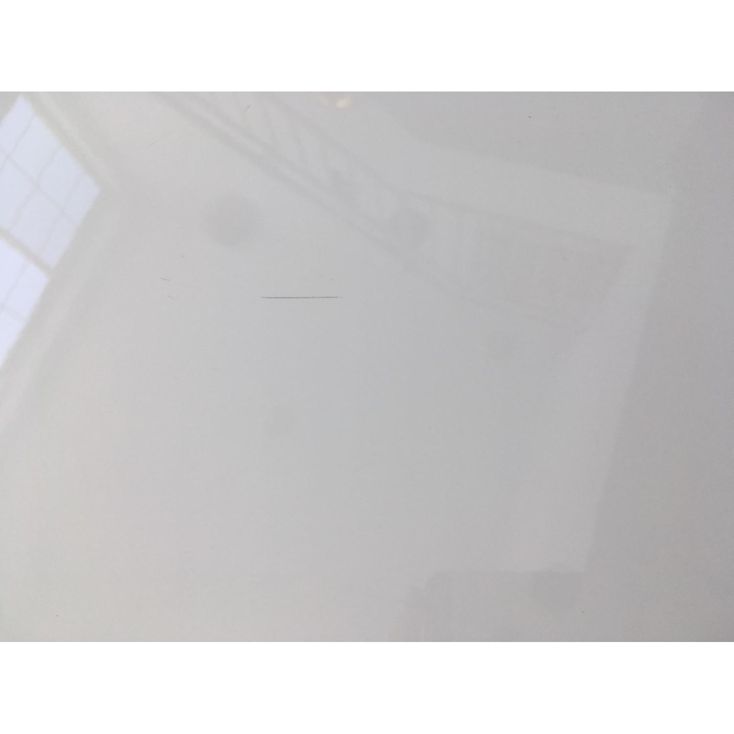 Ikea Torsbly Chrome Plated High Gloss White Dining Table - image-4