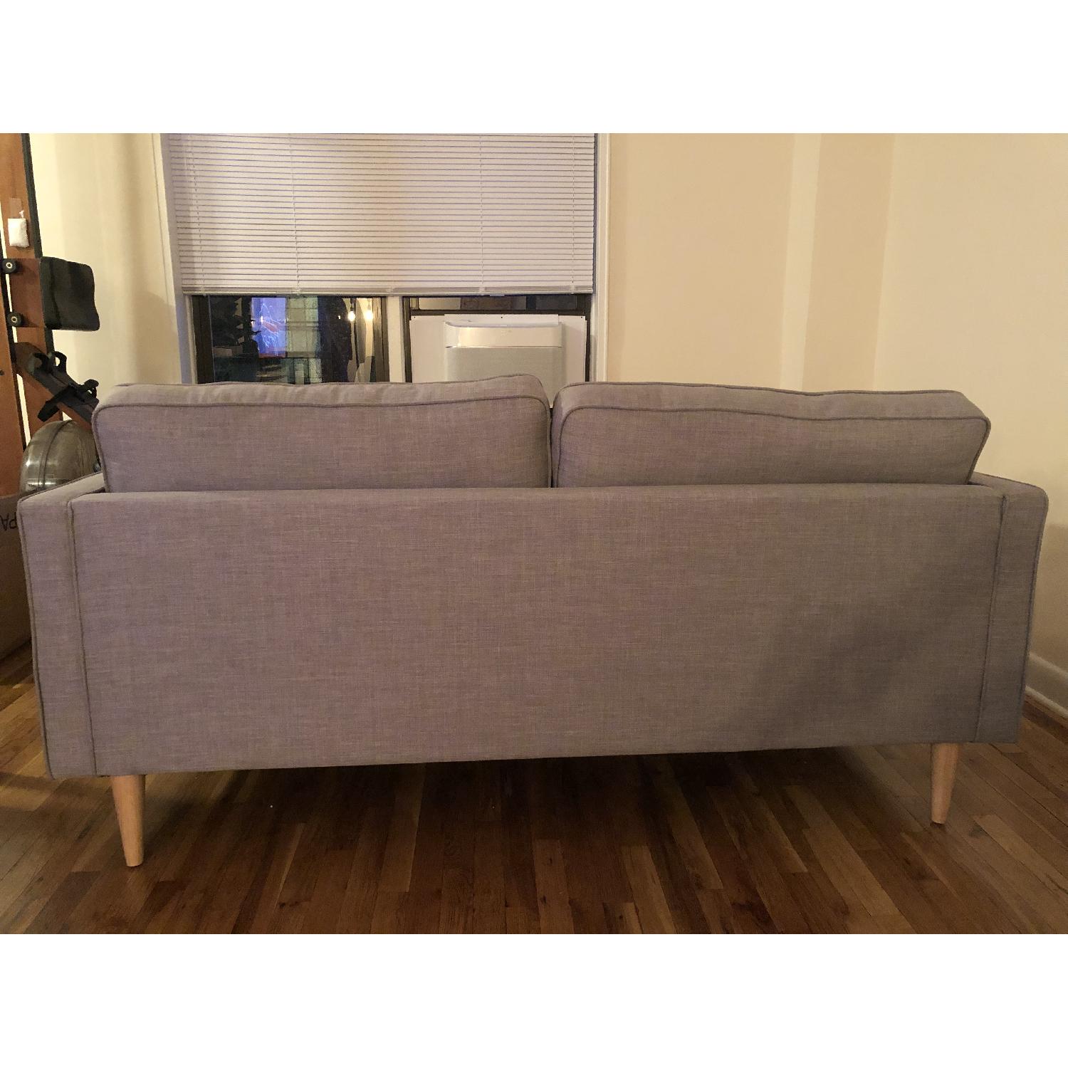 World Market Dove Gray Woven Apel Sofa - image-2