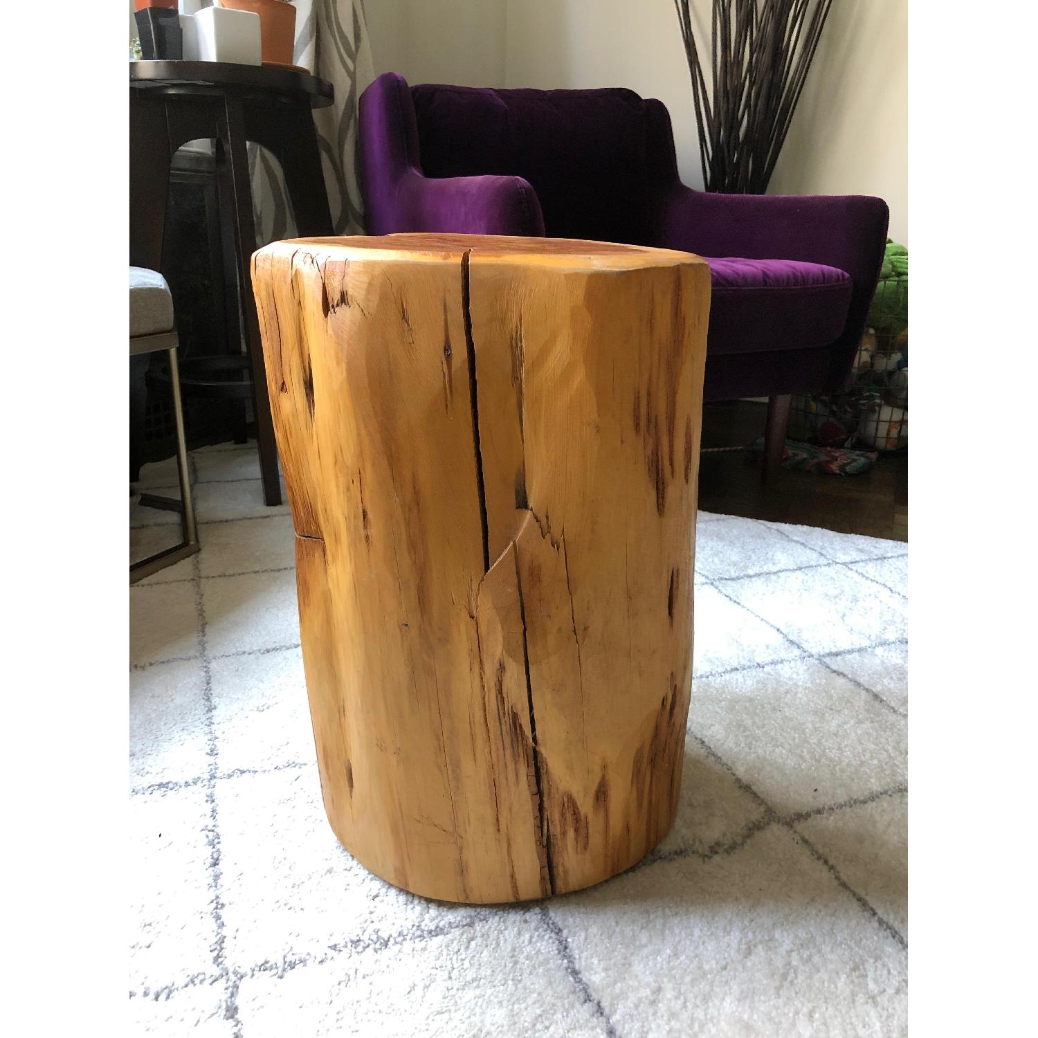 West Elm Tree Stump Side Table - image-1