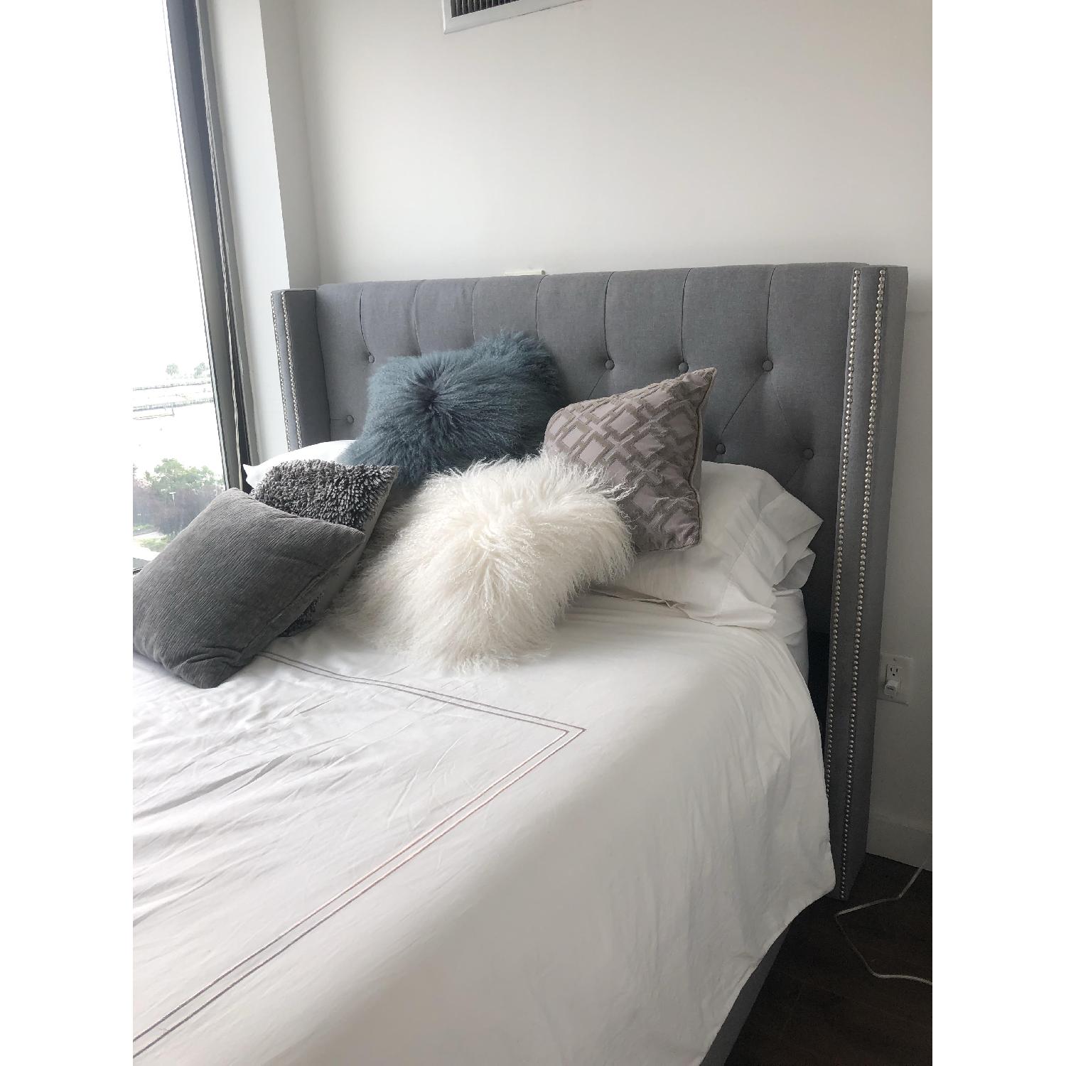 West Elm Diamond Quilted Bed Frame AptDeco