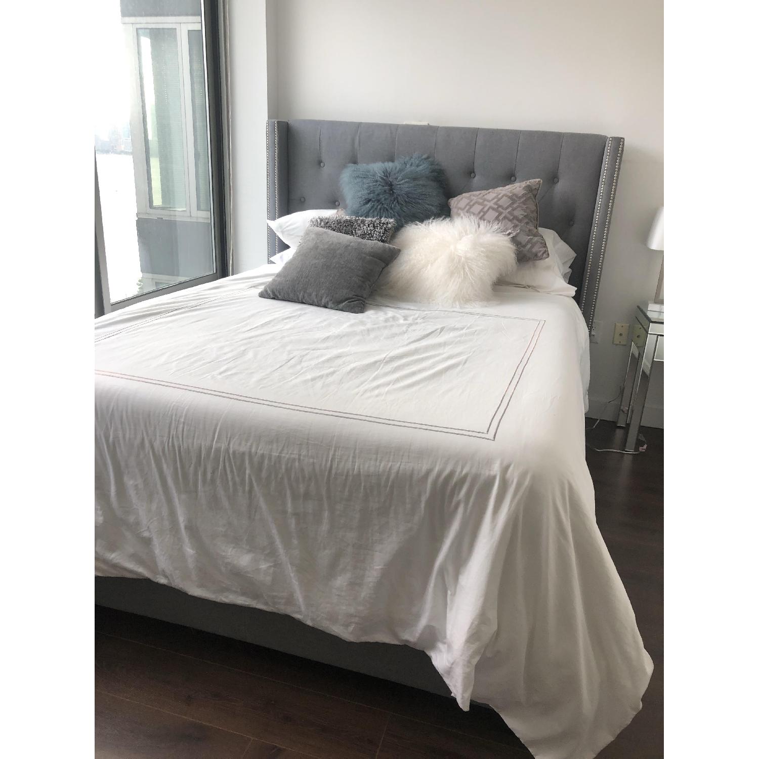 West Elm Diamond Quilted Bed Frame AptDeco