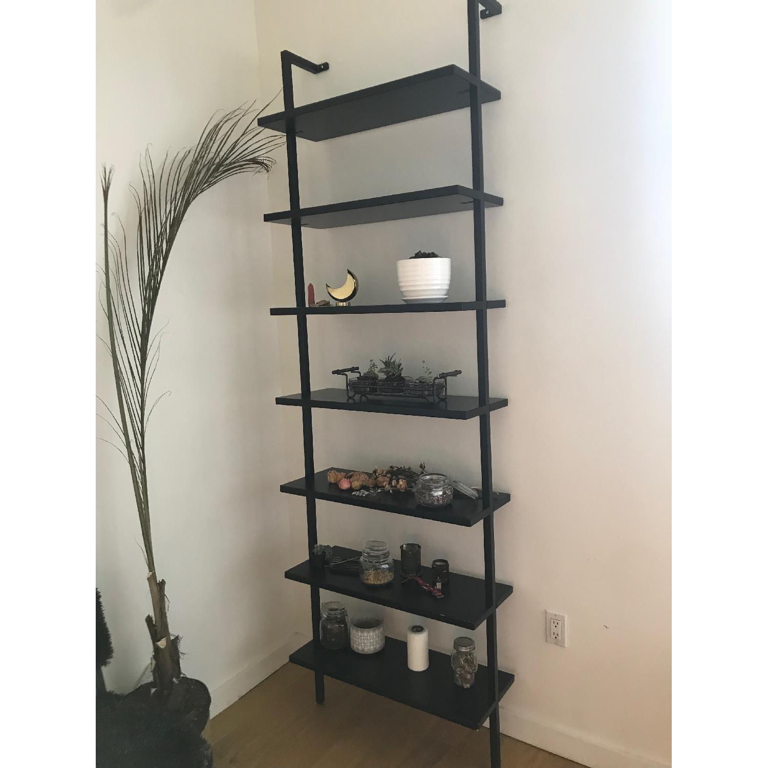 CB2 Industrial Wall Mounted Metal Bookshelf AptDeco