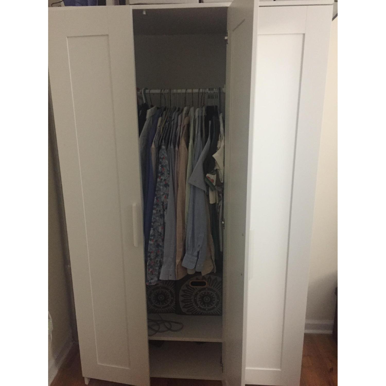 White Mirrored Wardrobe/Closet - image-2