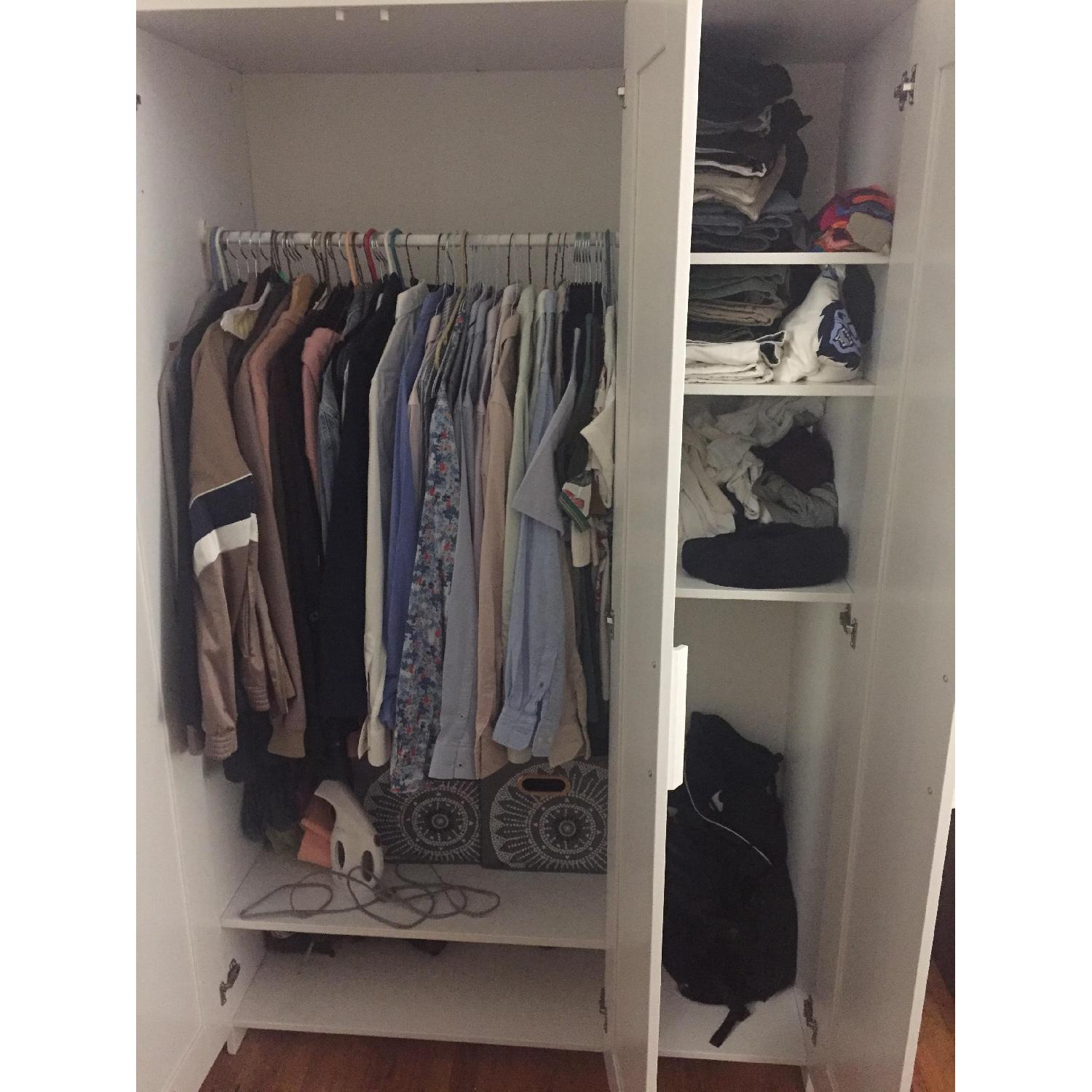 White Mirrored Wardrobe/Closet - image-3