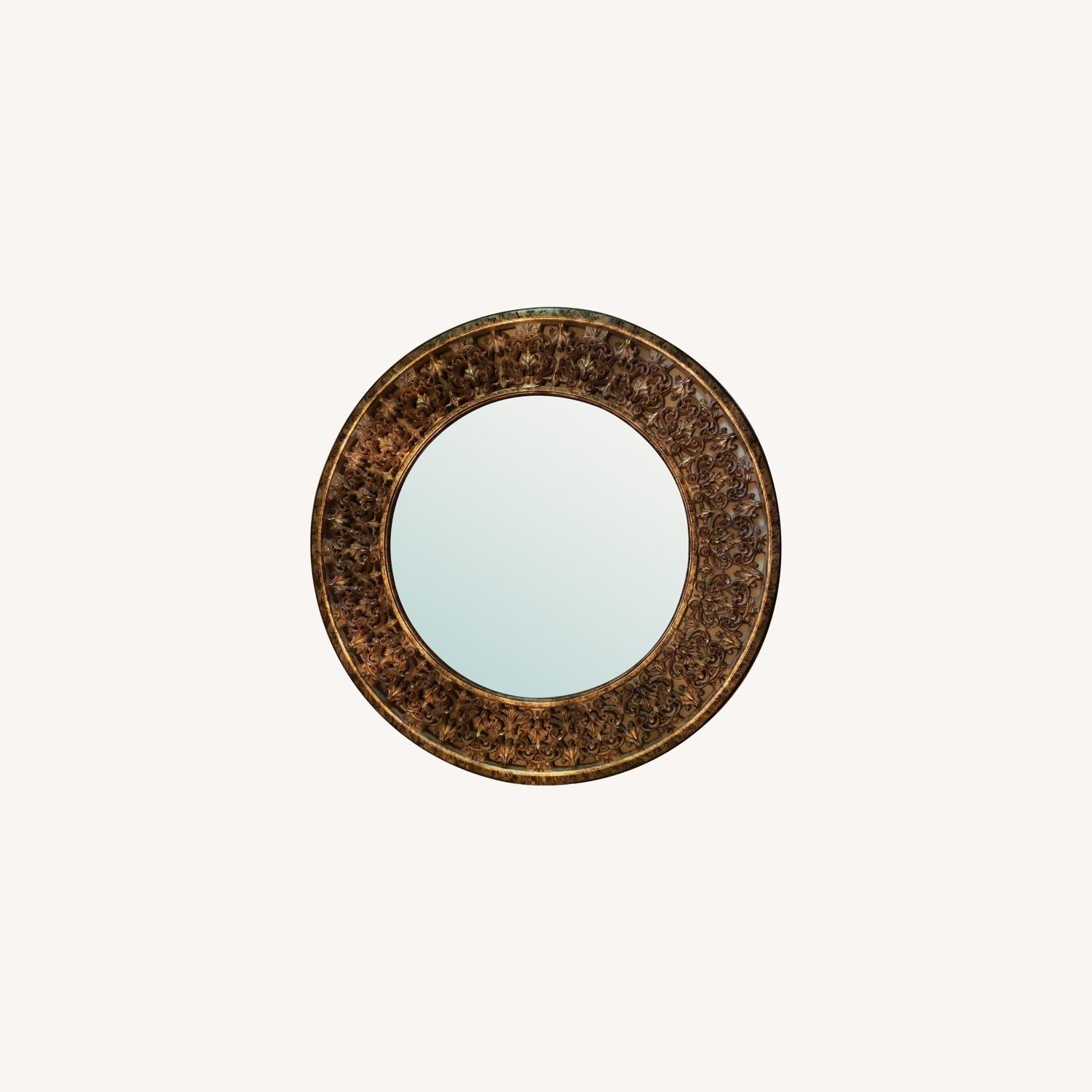 Ethan Allen Gilded Handcarved Wood Mirror AptDeco