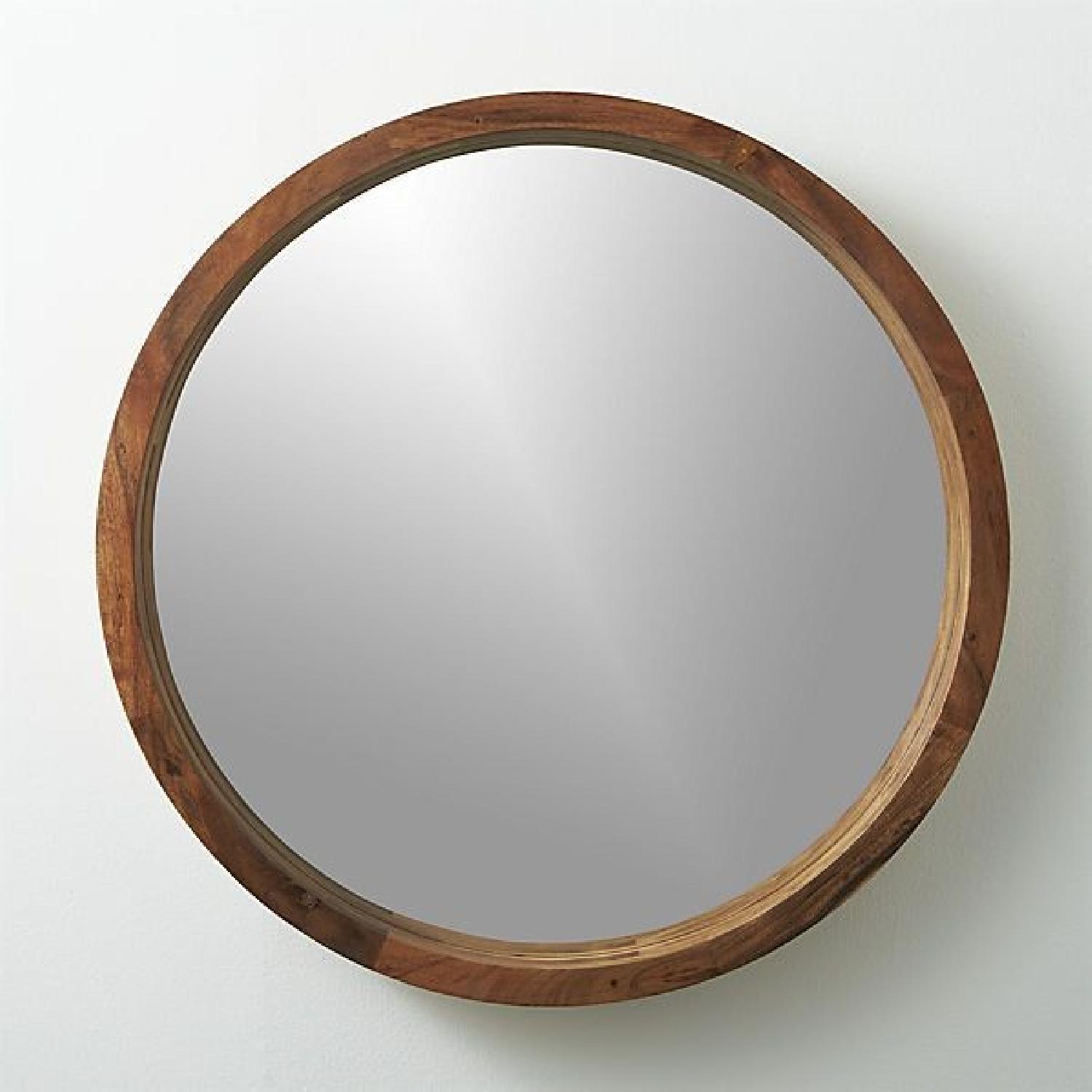 CB2 Round Acacia Mirror - image-3