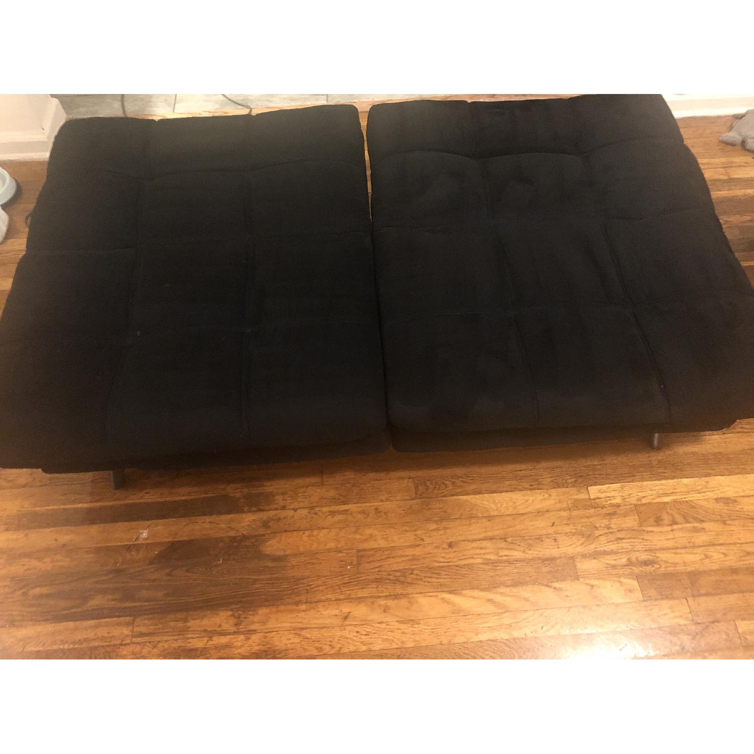 Memory Foam Convertible Suede Futon Aptdeco