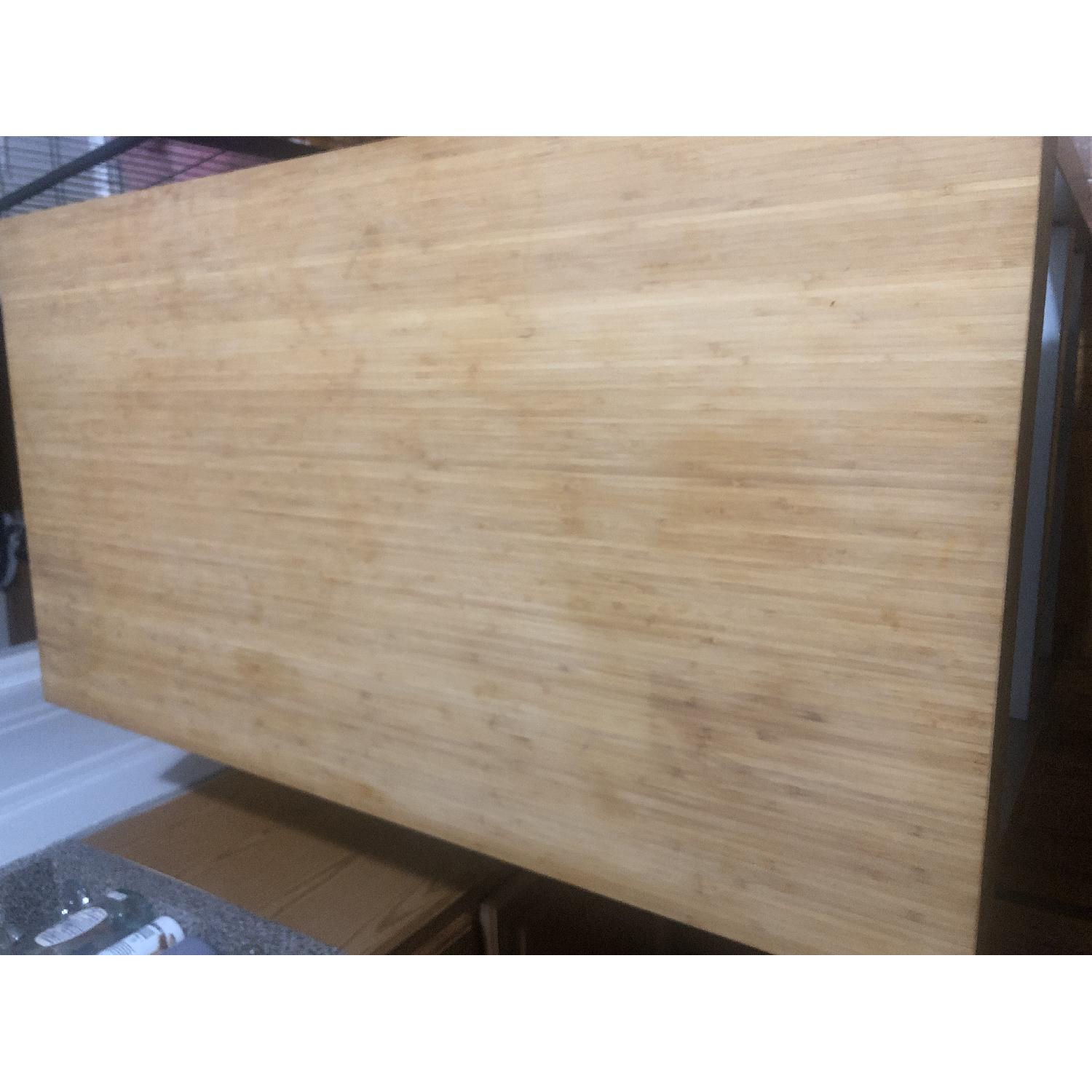 Ikea Stainless Steel Island w/ Hardwood Top - image-3