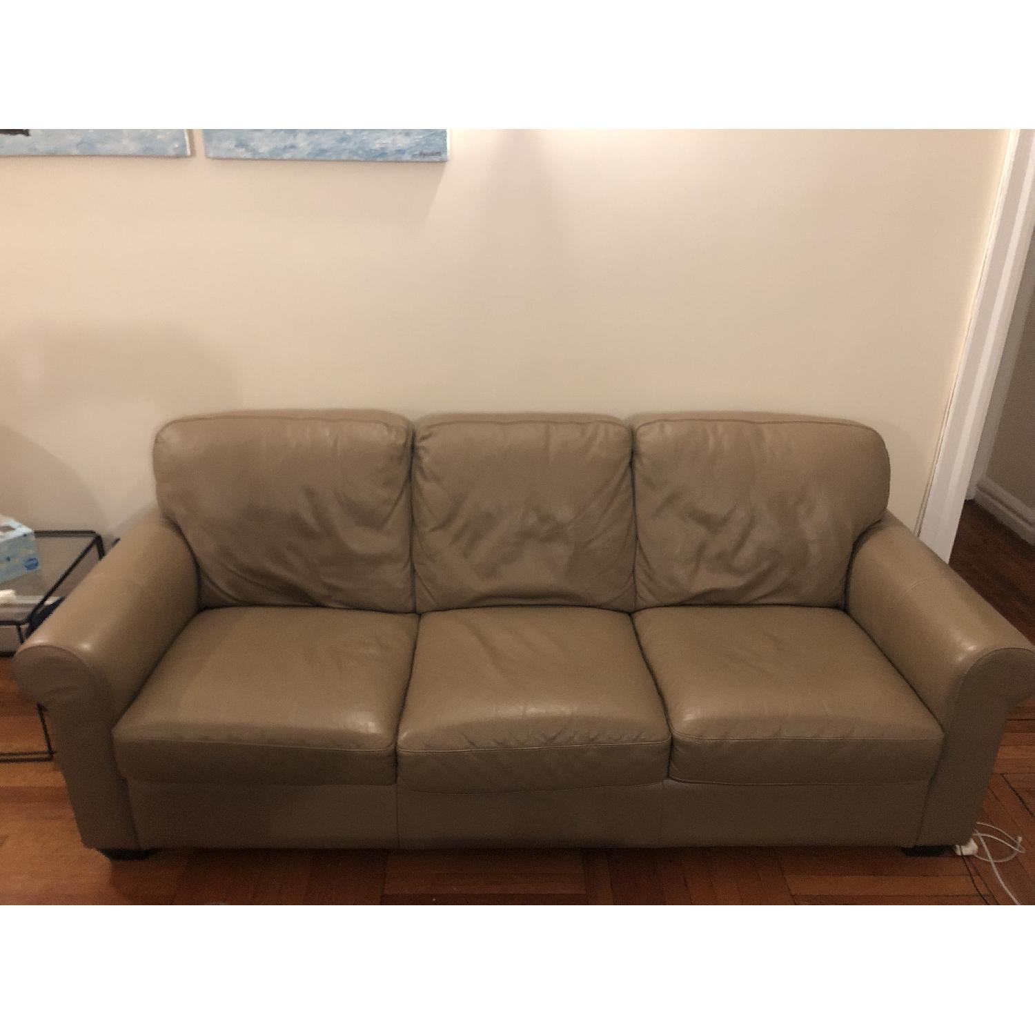 J.C. Penny Premium Leather Sofa - image-1