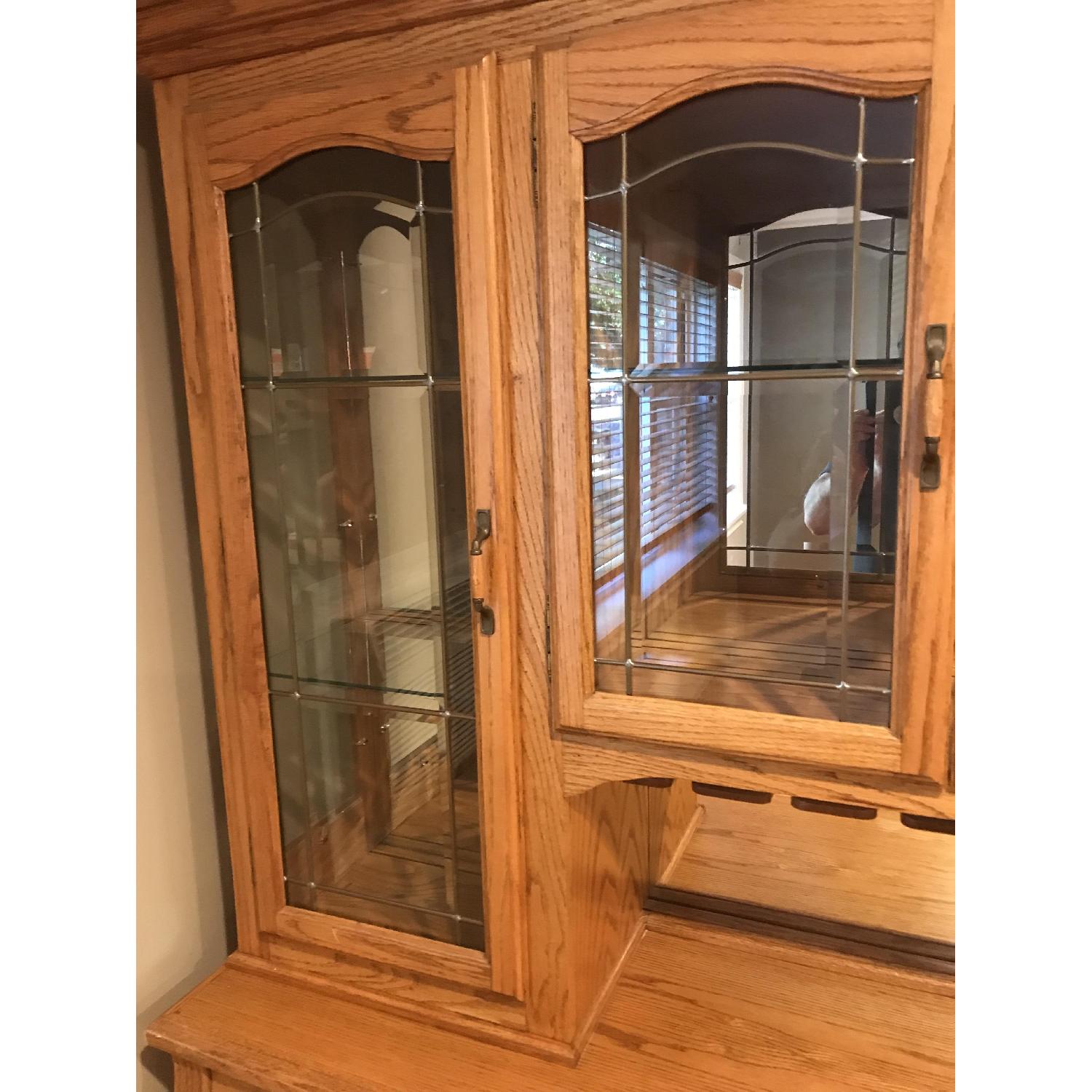 Solid Oak China Cabinet - image-3