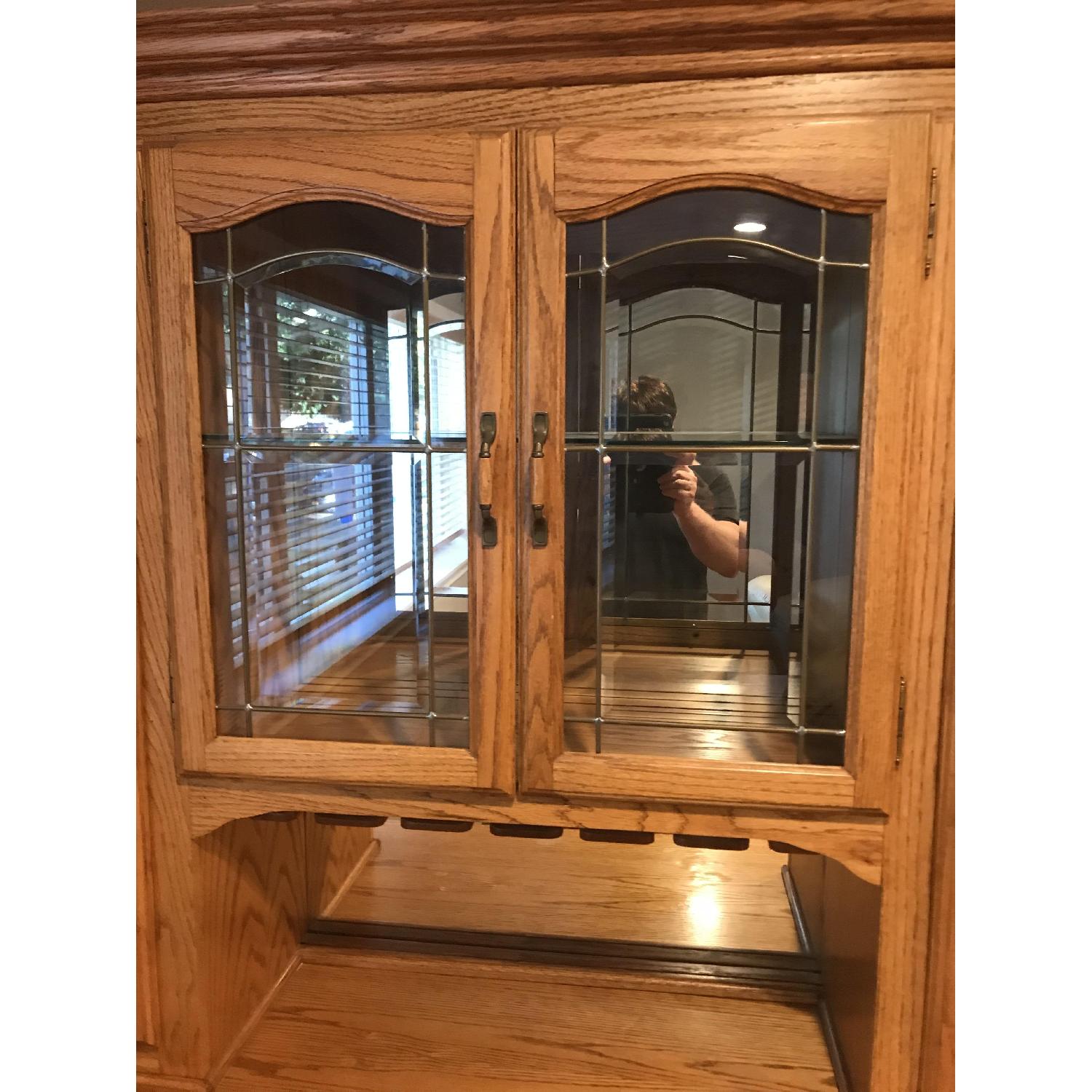 Solid Oak China Cabinet - image-4