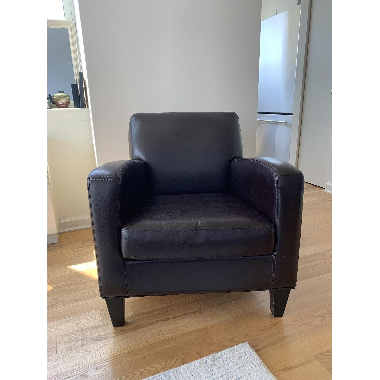 Ikea Jappling Dark Brown Armchair AptDeco